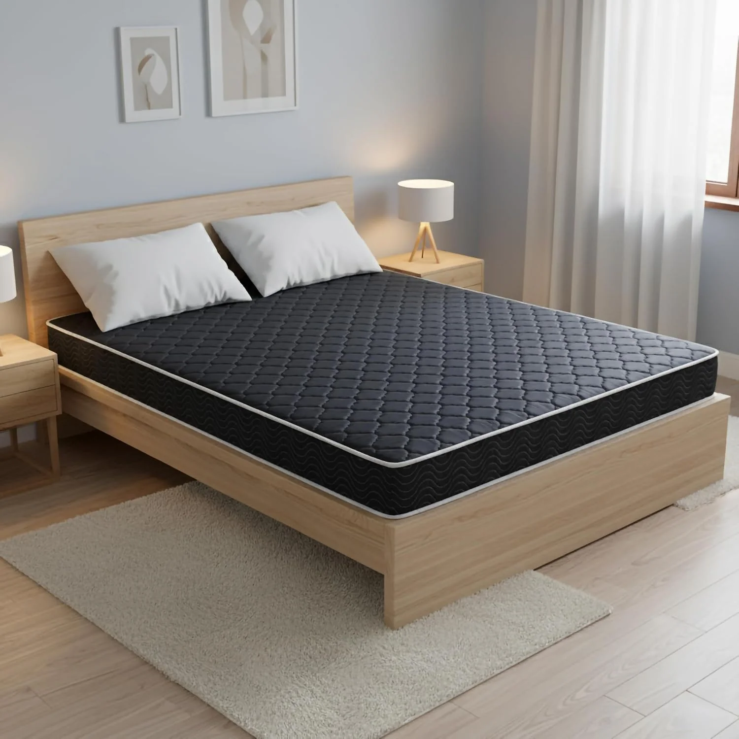 6" Waterproof Foam Mattress - Black / Blue - Twin - Image 2