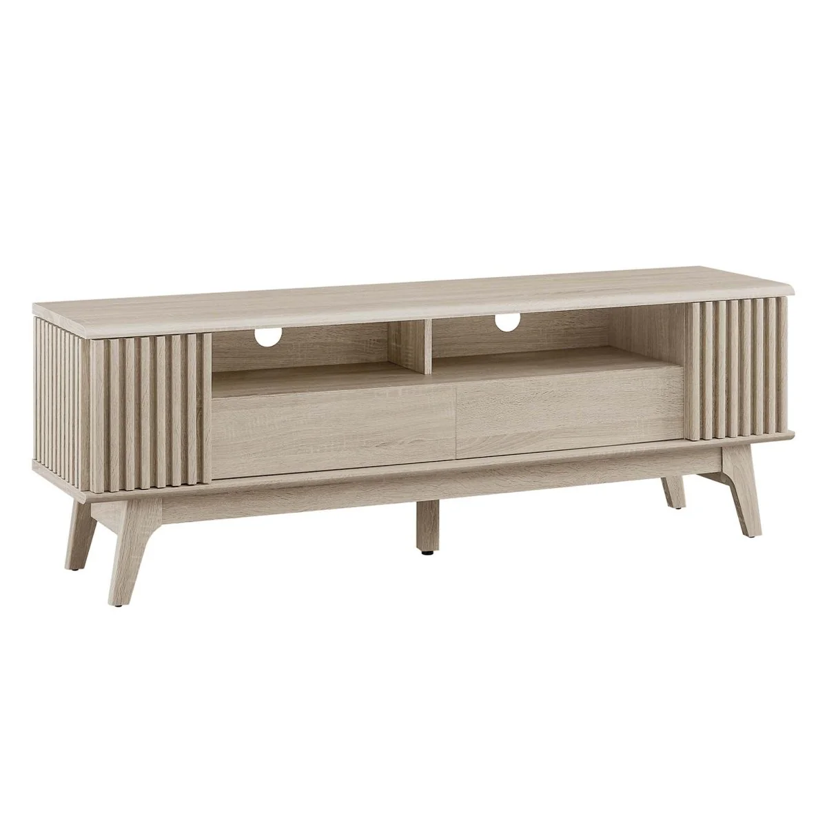 60 Inch Elegant Slatted TV Stand