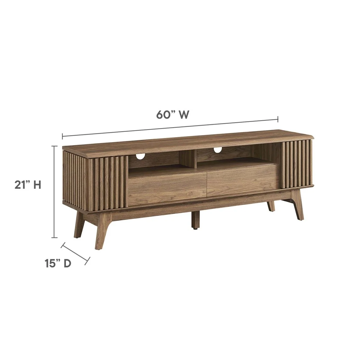 60 Inch Elegant Slatted TV Stand - Image 12