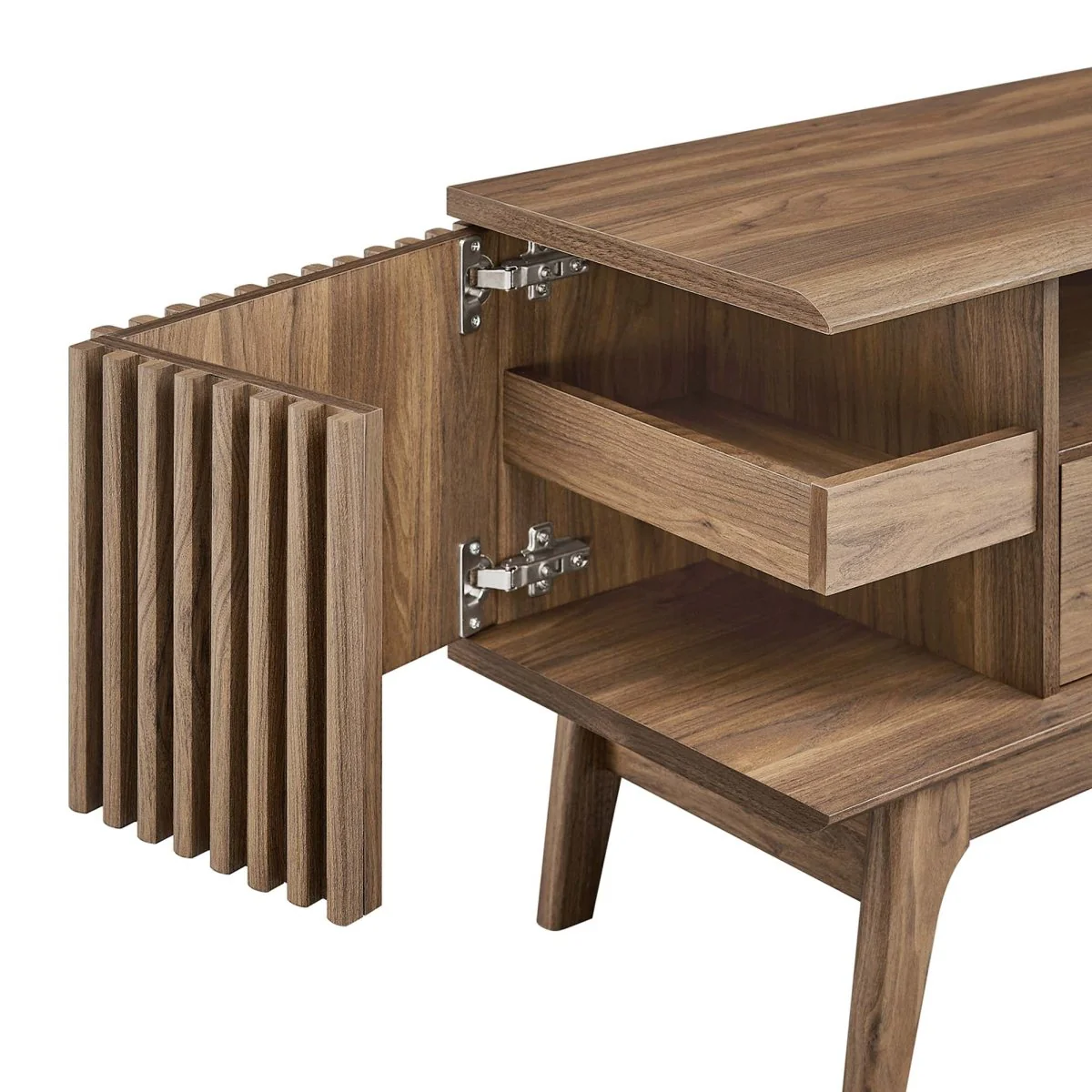 60 Inch Elegant Slatted TV Stand - Image 17