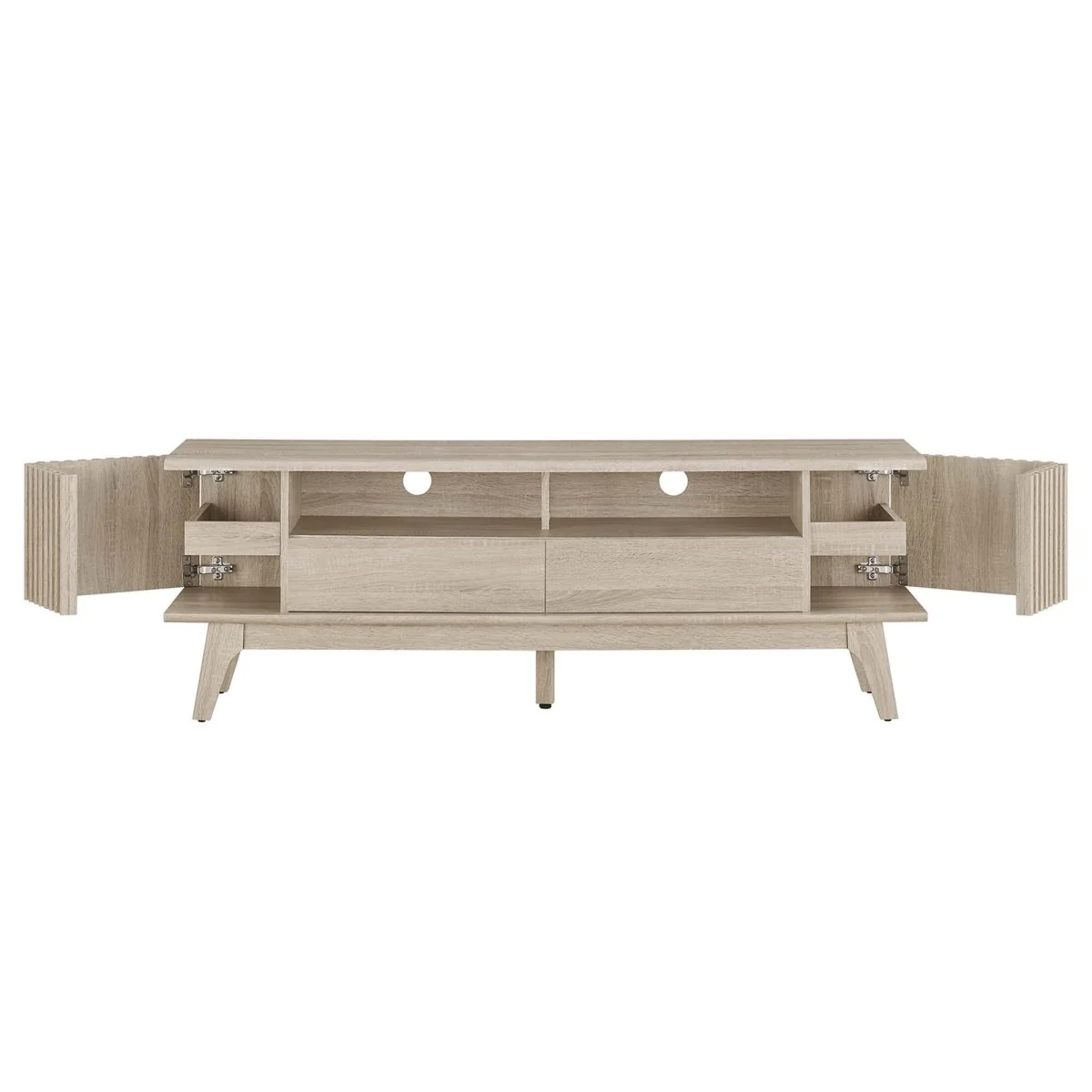 60 Inch Elegant Slatted TV Stand - Image 7