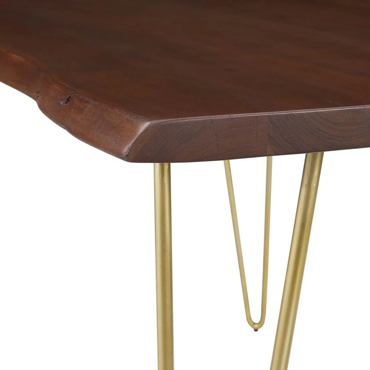 60 Inch Live Edge Solid Acacia Wood Dining Table - Image 15