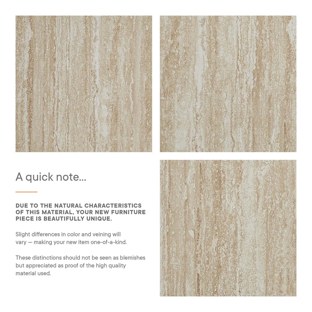 62 Inch Faux Travertine Long Bench with Sleek Modern Silhouette - Image 2
