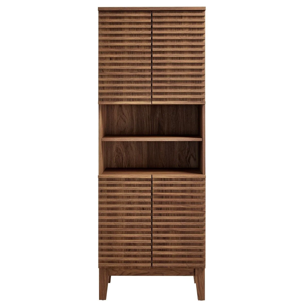 63" Mid-Century Tall Bathroom Storage Cabinet with Adjustable Shelves and Drawers - Image 7