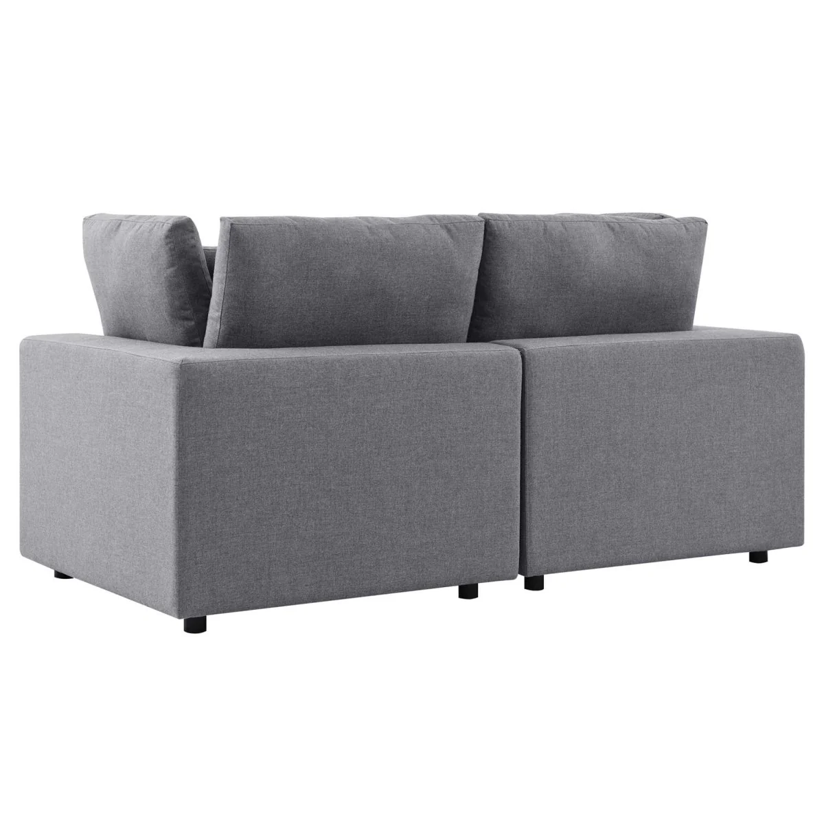 72" 2-Piece Modern Aluminum Outdoor Loveseat for Patio, Deck & Garden Seating - Image 13