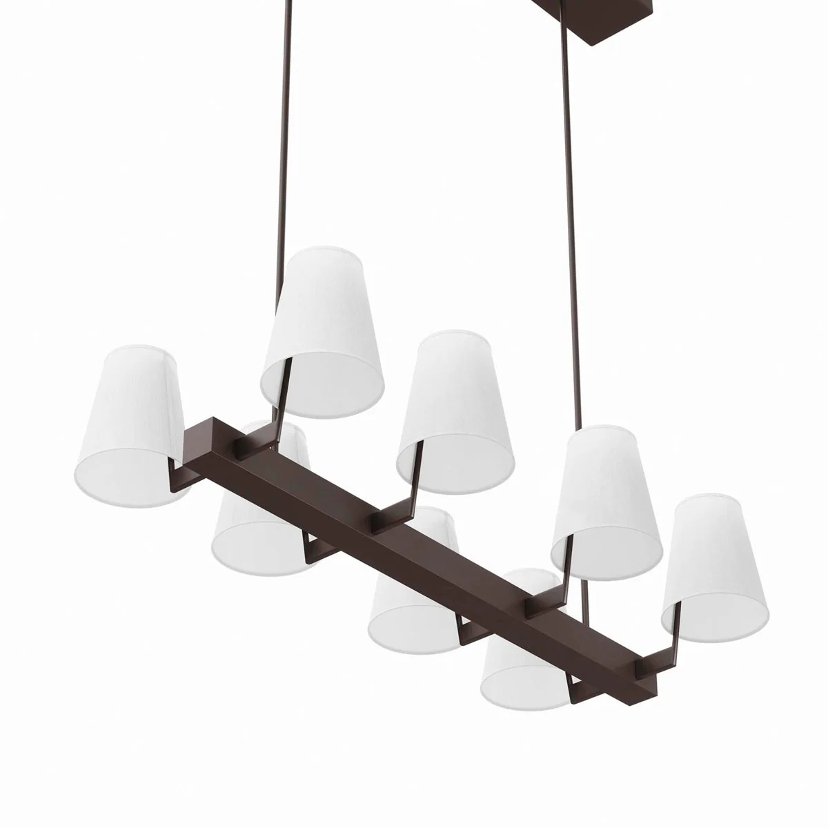 8-Light Modern Fabric Shade Chandelier for Dining Room and Living Room Lighting - Image 18
