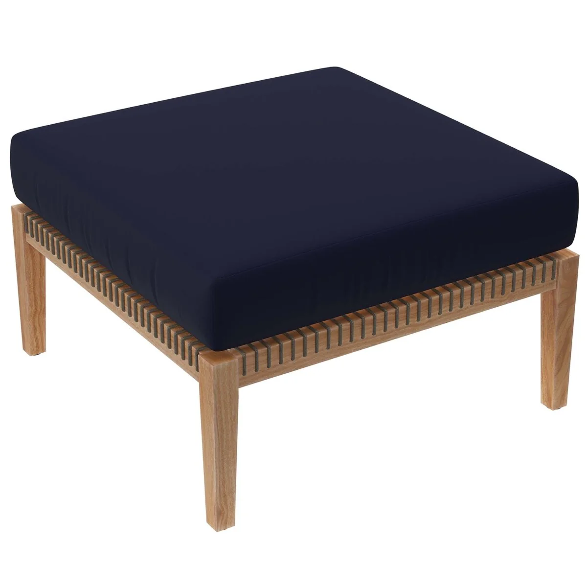87" 4-Piece Teak Outdoor Sectional Sofa with Cushions and Weather-Resistant Frame - Image 32