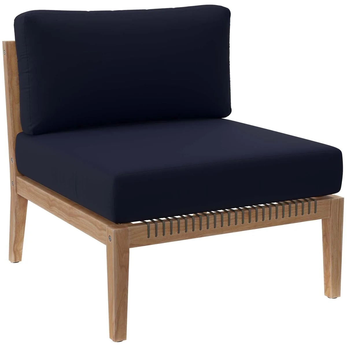 87" 4-Piece Teak Outdoor Sectional Sofa with Cushions and Weather-Resistant Frame - Image 34