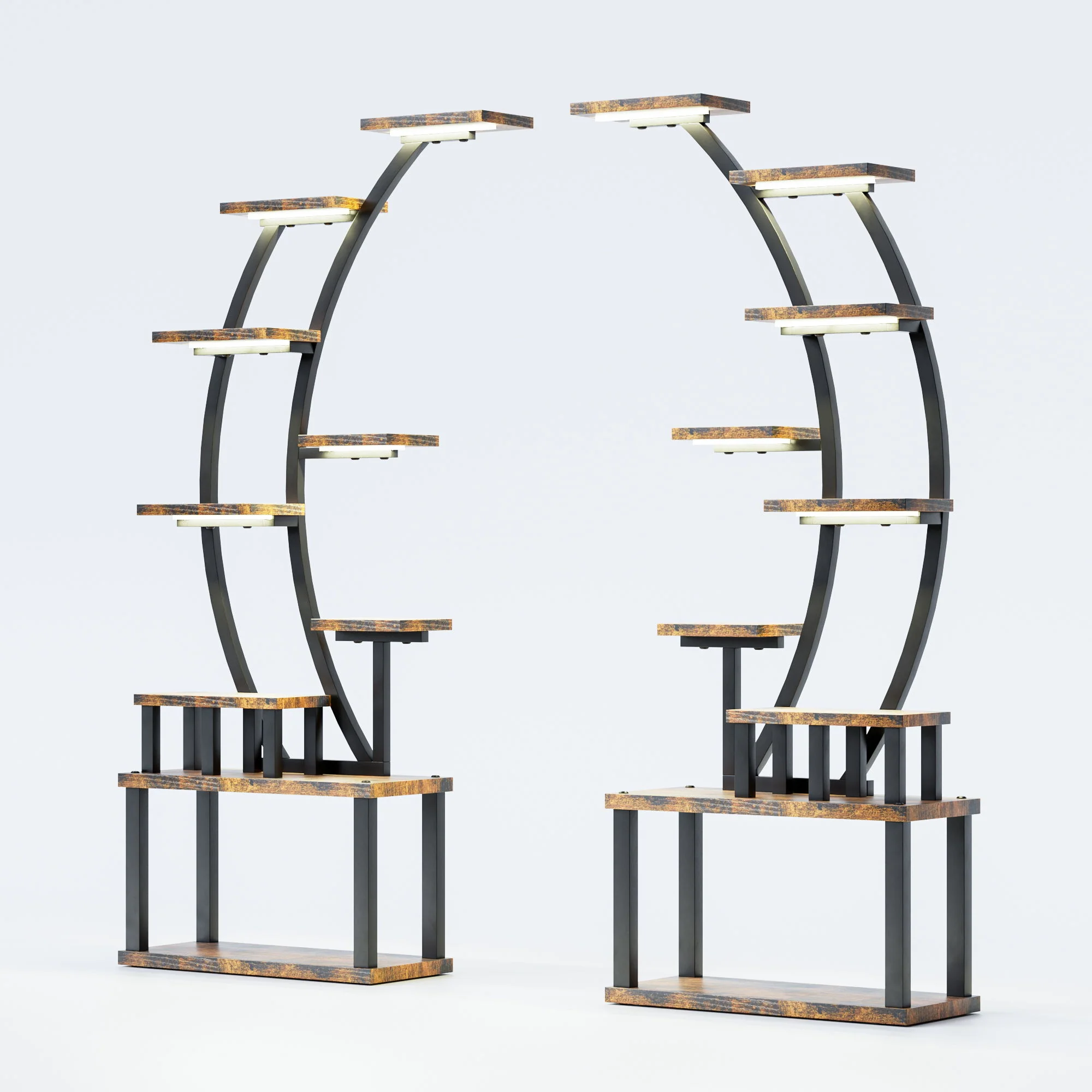 9 Tiered Indoor Plant Stand With 5 Adjustable Grow Lights - Image 13