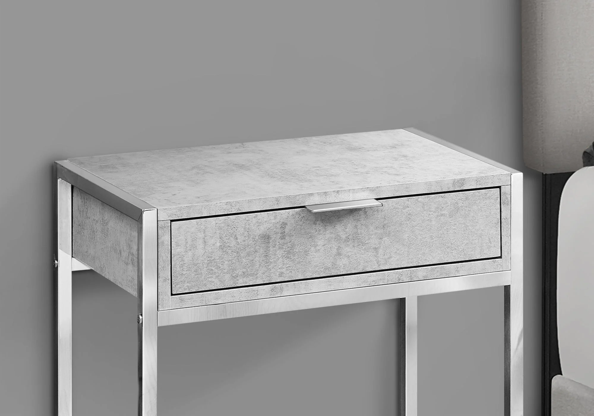 Accent Side Table, Storage Drawer, Spacious Tabletop - Image 7