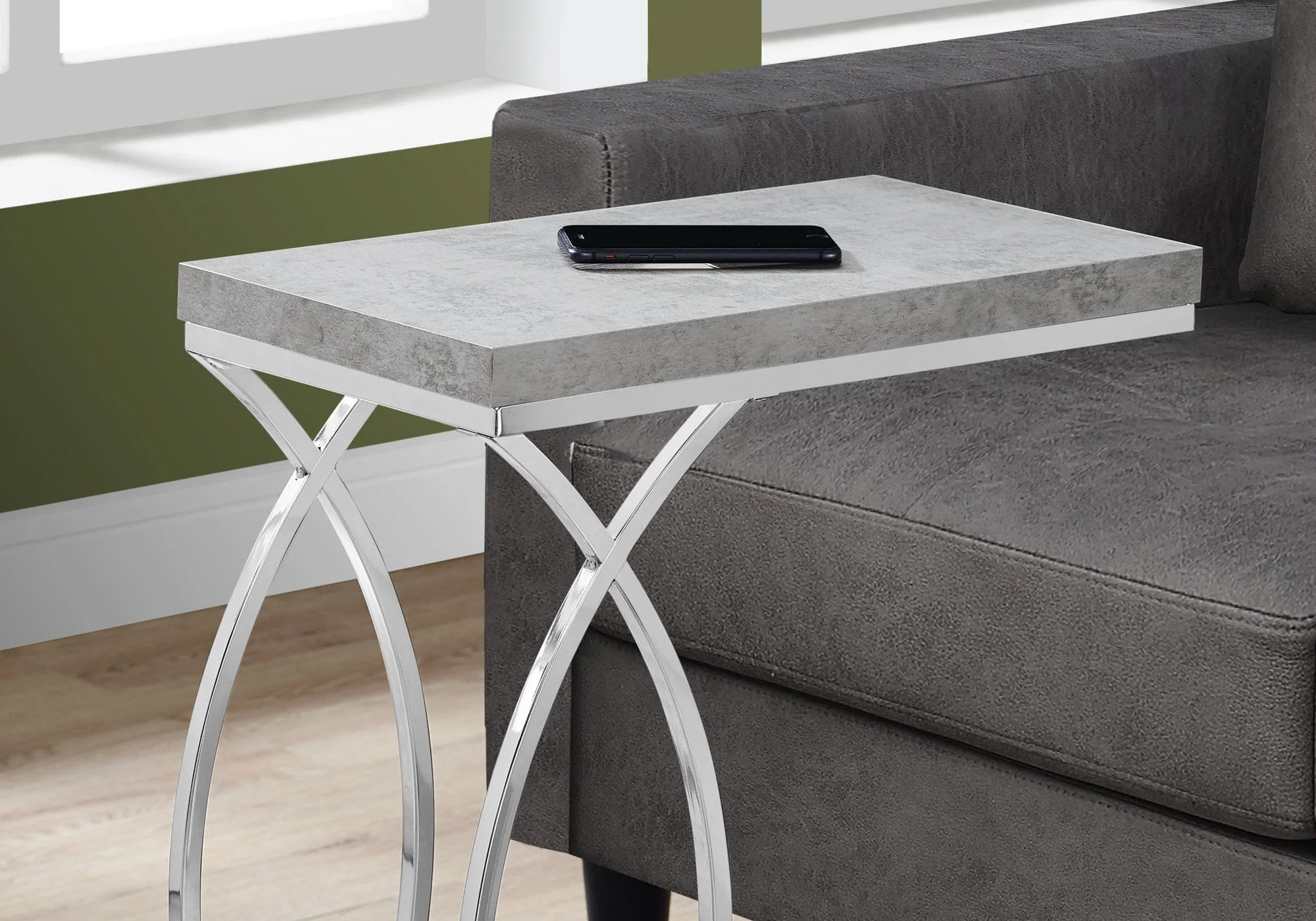 Accent Table, C - Shaped, Contemporary & Modern Design - Image 6