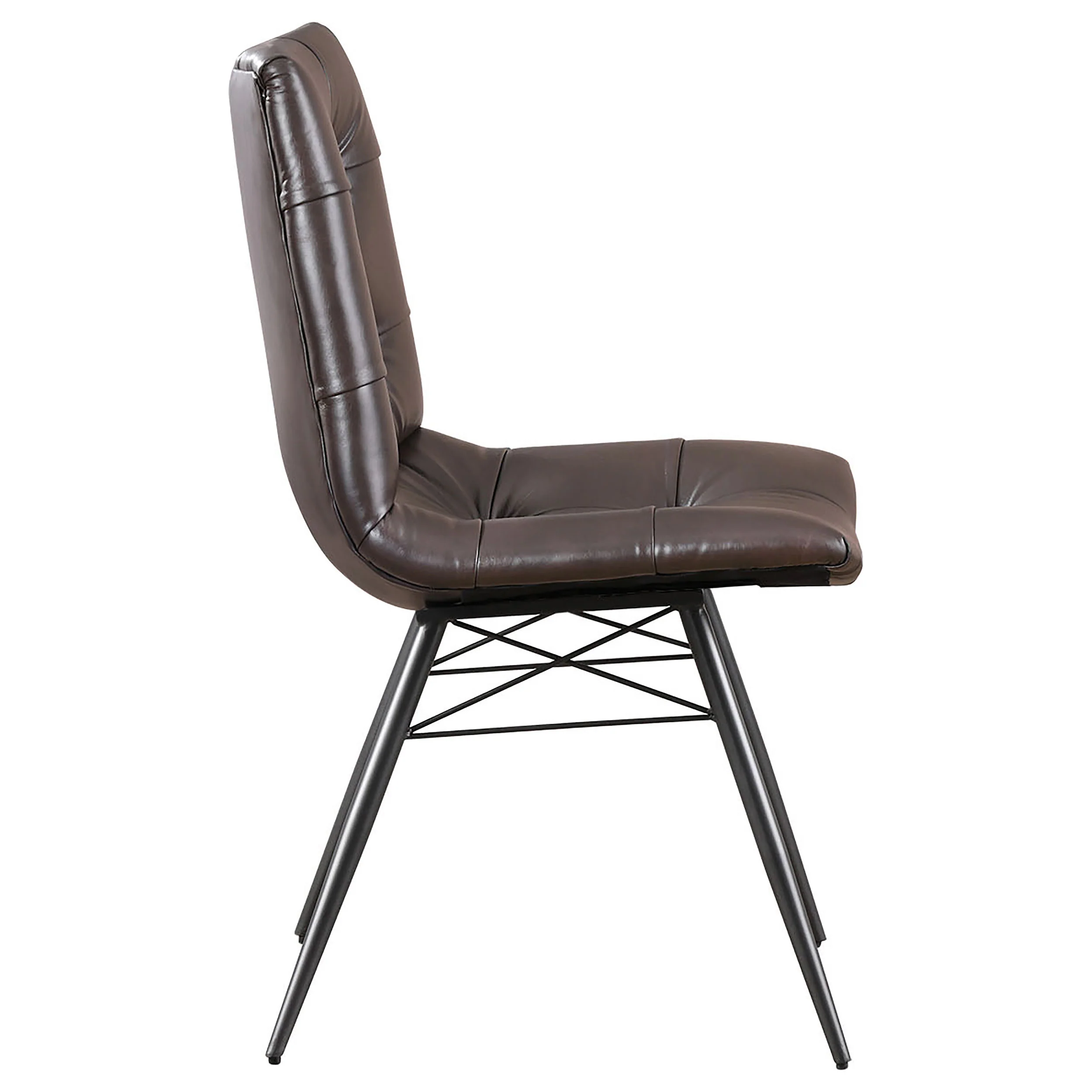 Aiken Faux Leather Dining Chair, Dark Brown (Set of 4) - Image 10