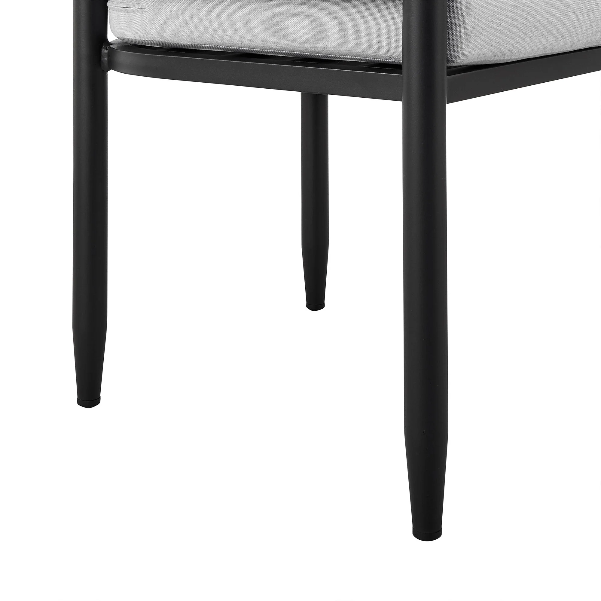Alegria - Outdoor Patio Dining Chair In Aluminum With Gray Rope And Cushions - (Set Of 2) - Image 2