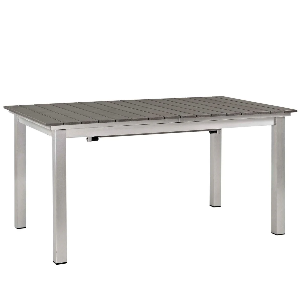 Aluminum Outdoor Dining Set with Wood Accents and Extendable Table for Patio - Image 11