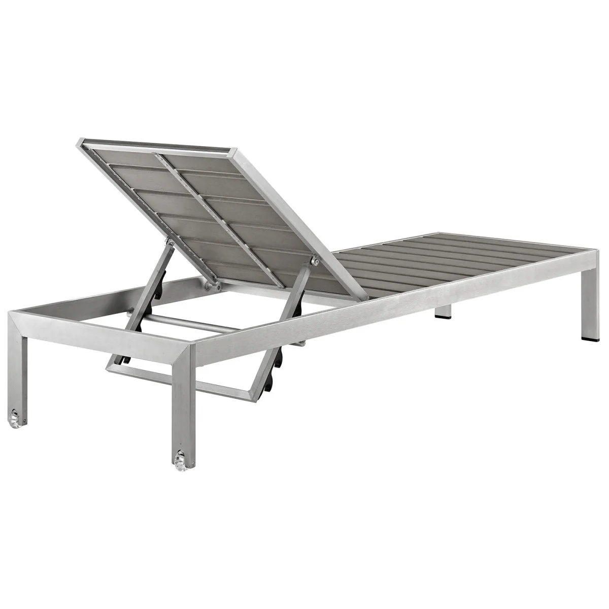 Aluminum Outdoor Patio Chaise Lounge - Weather-Resistant Poolside Reclining Chair - Image 8