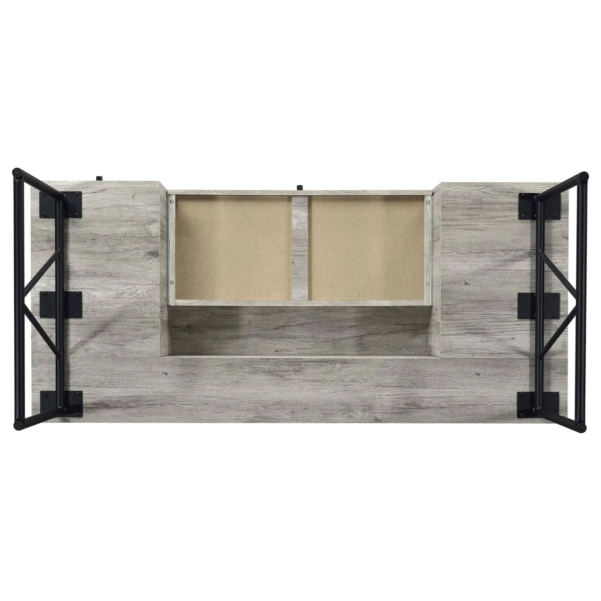 Analiese 63" 4-Drawer Writing Desk in Grey Driftwood - Image 7