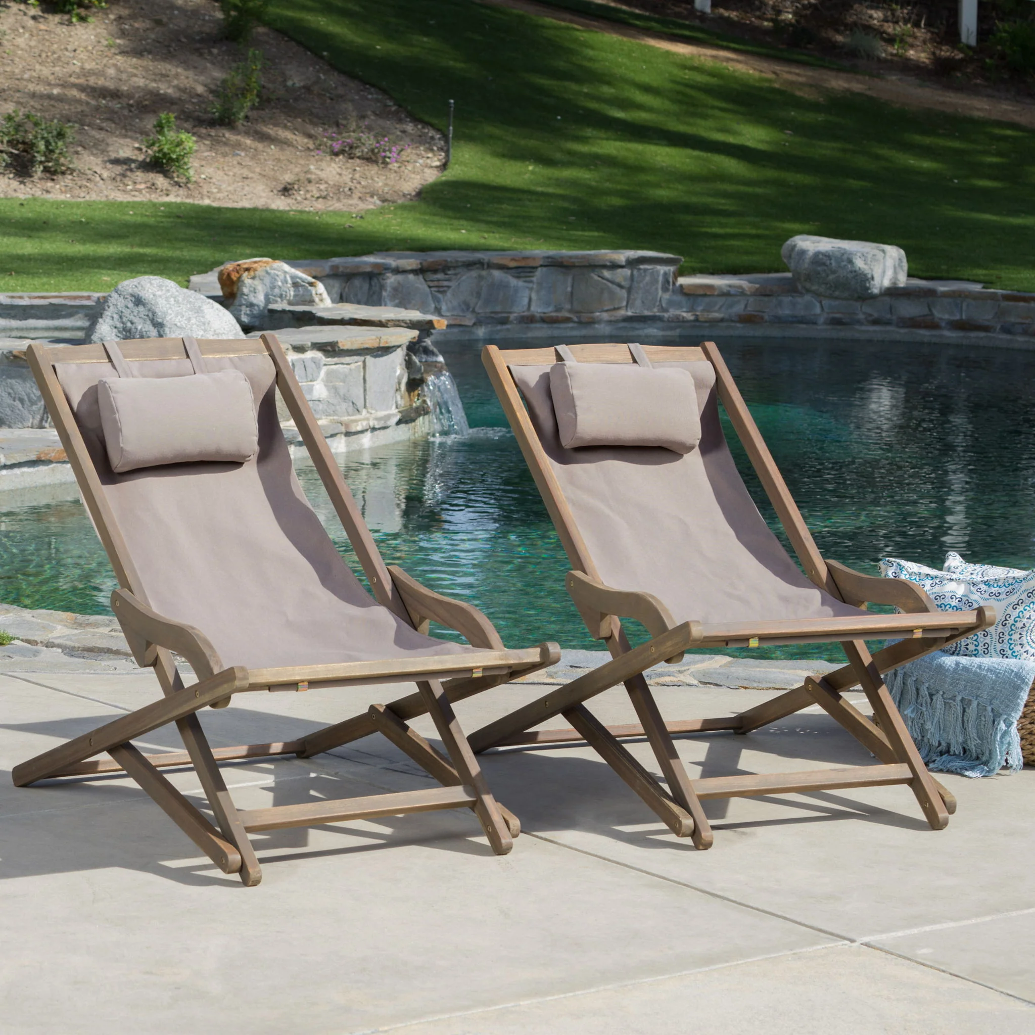 Arcadia - Outdoor Sling Chair With Pillow - Image 9
