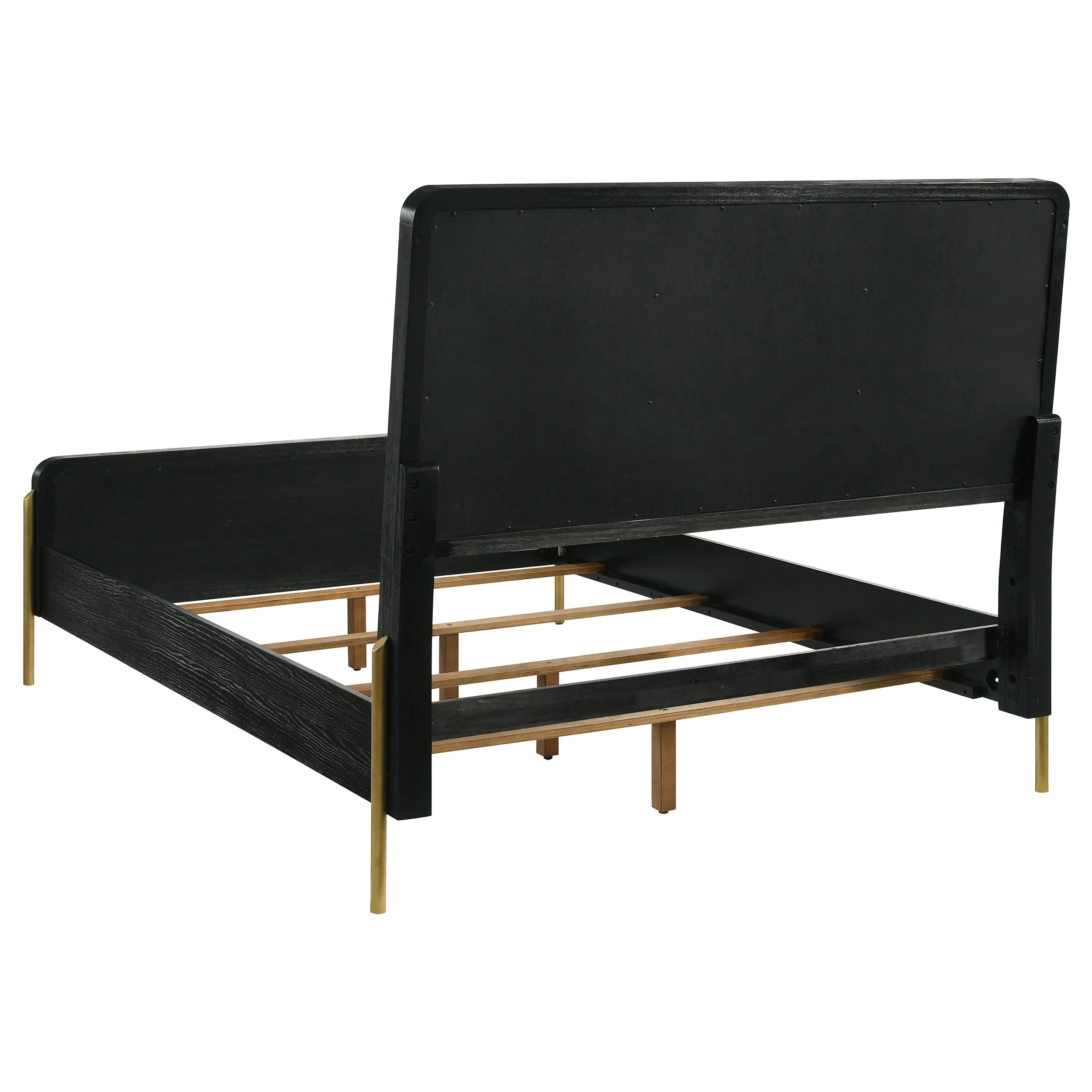 Arini Upholstered Eastern King Panel Bed Black/Grey - Image 2