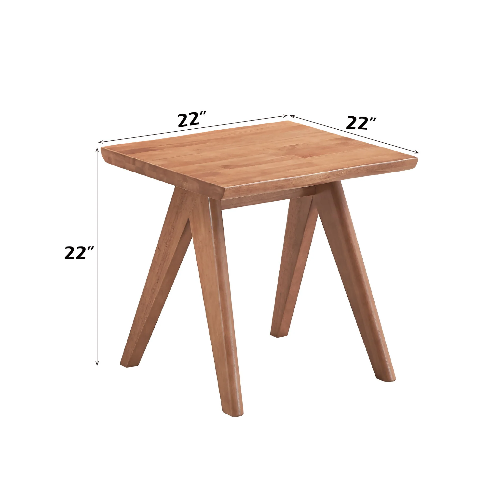 Armchair And Matching Square End Table, 2 Piece Living Room Set - Natural - Image 6