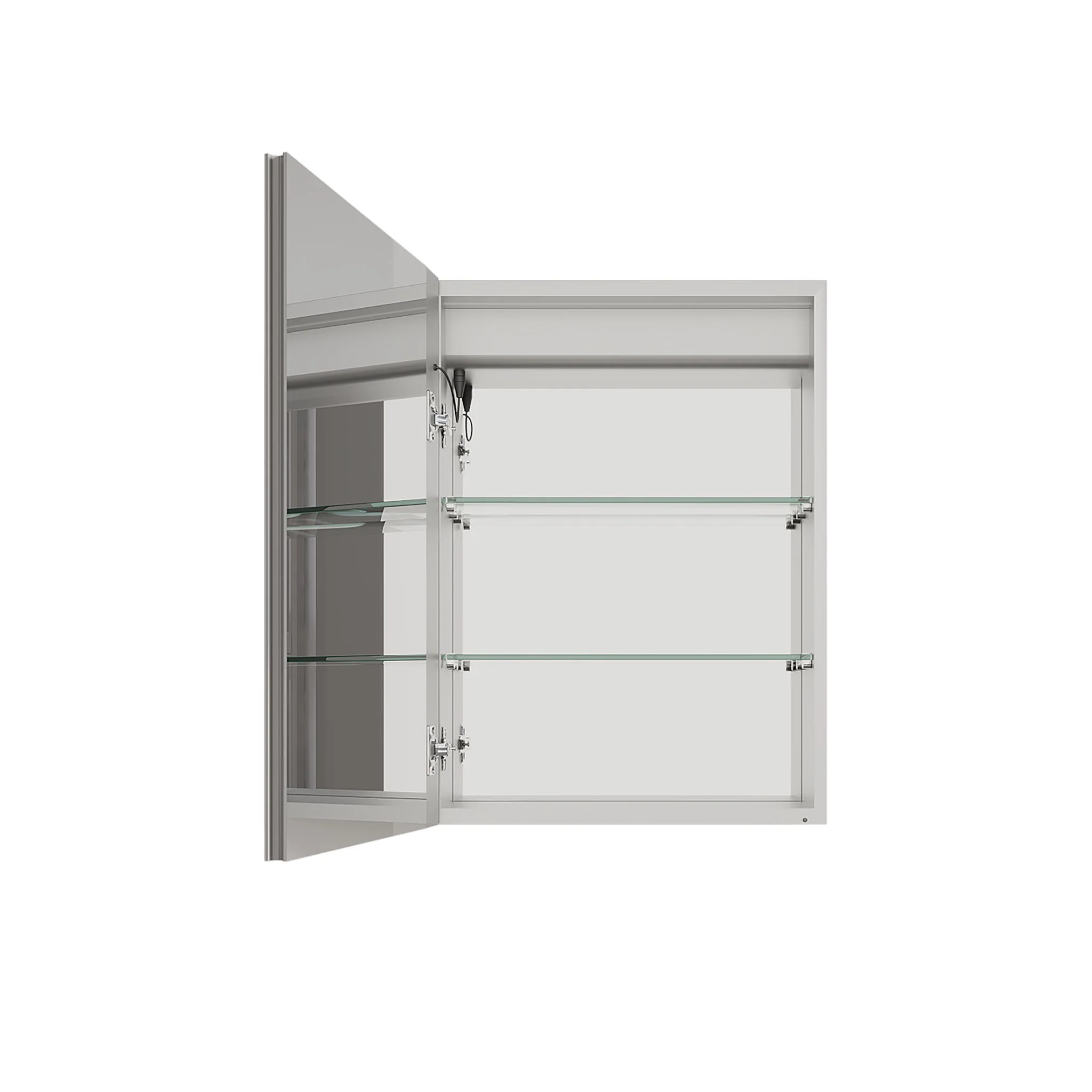 Bathroom Medicine Cabinet With LED Mirror, Anti-Fog, Waterproof, 3000K~6000K Single Door Lighted Bathroom Cabinet With Touch Swich - Image 12