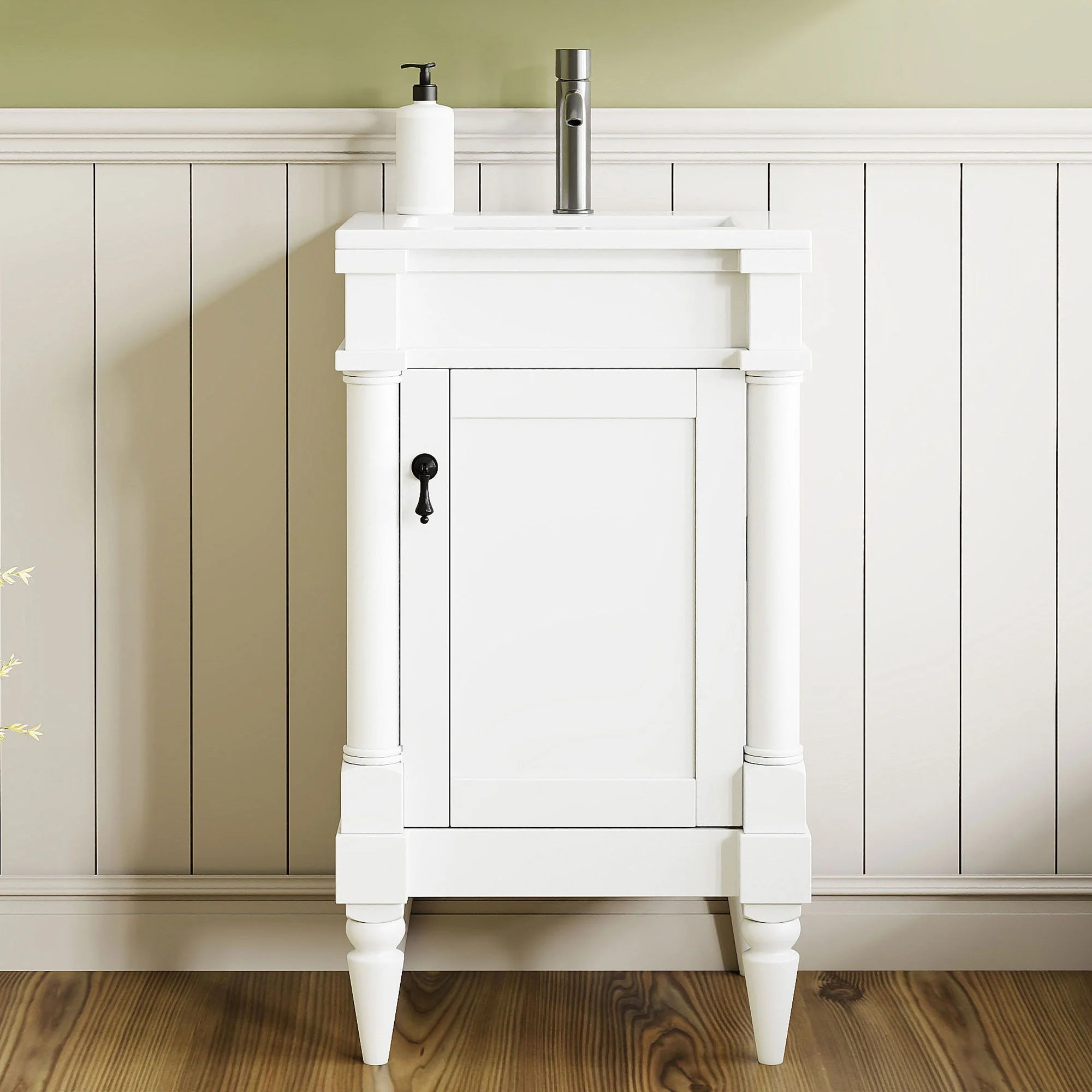 Bathroom Vanity With Sink, Storage Cabinet With Door, Drop In Sink, Compact Freestanding Design - Image 16