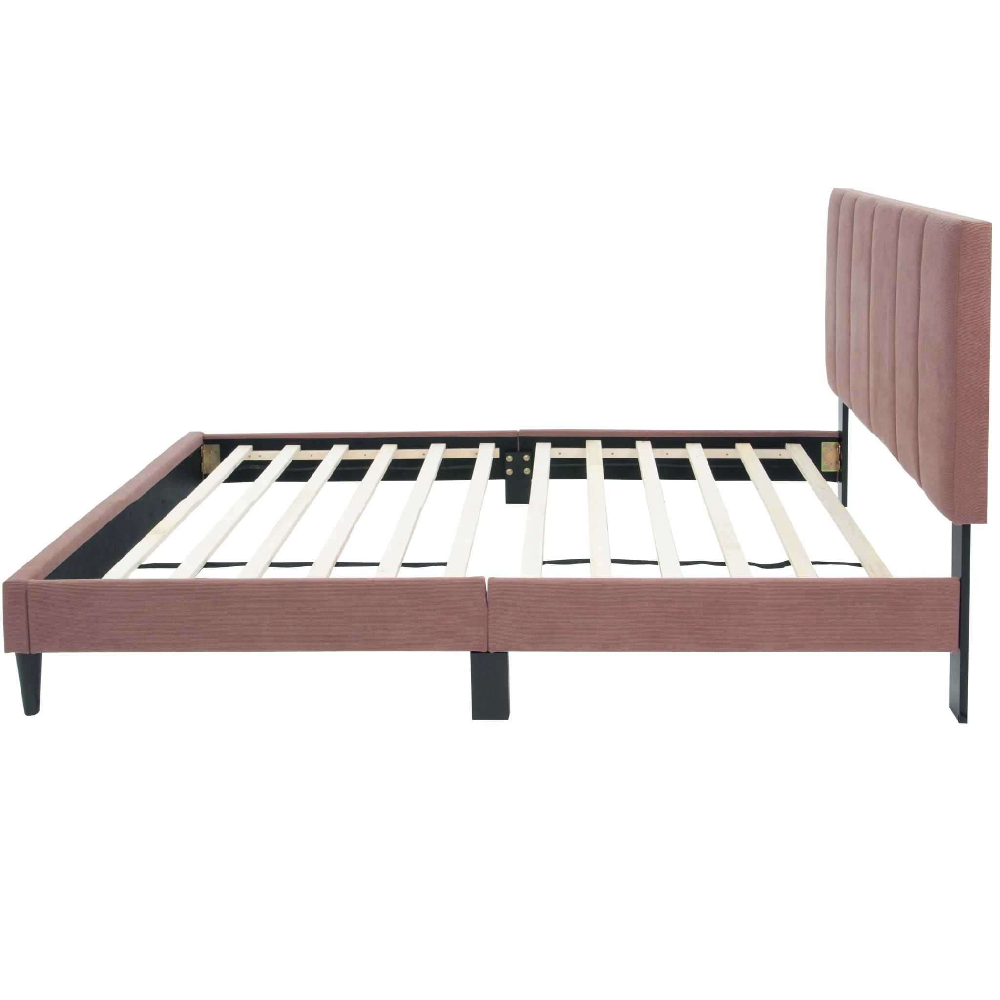 Bed With Channel Tufted Adjustable Headboard - Image 8
