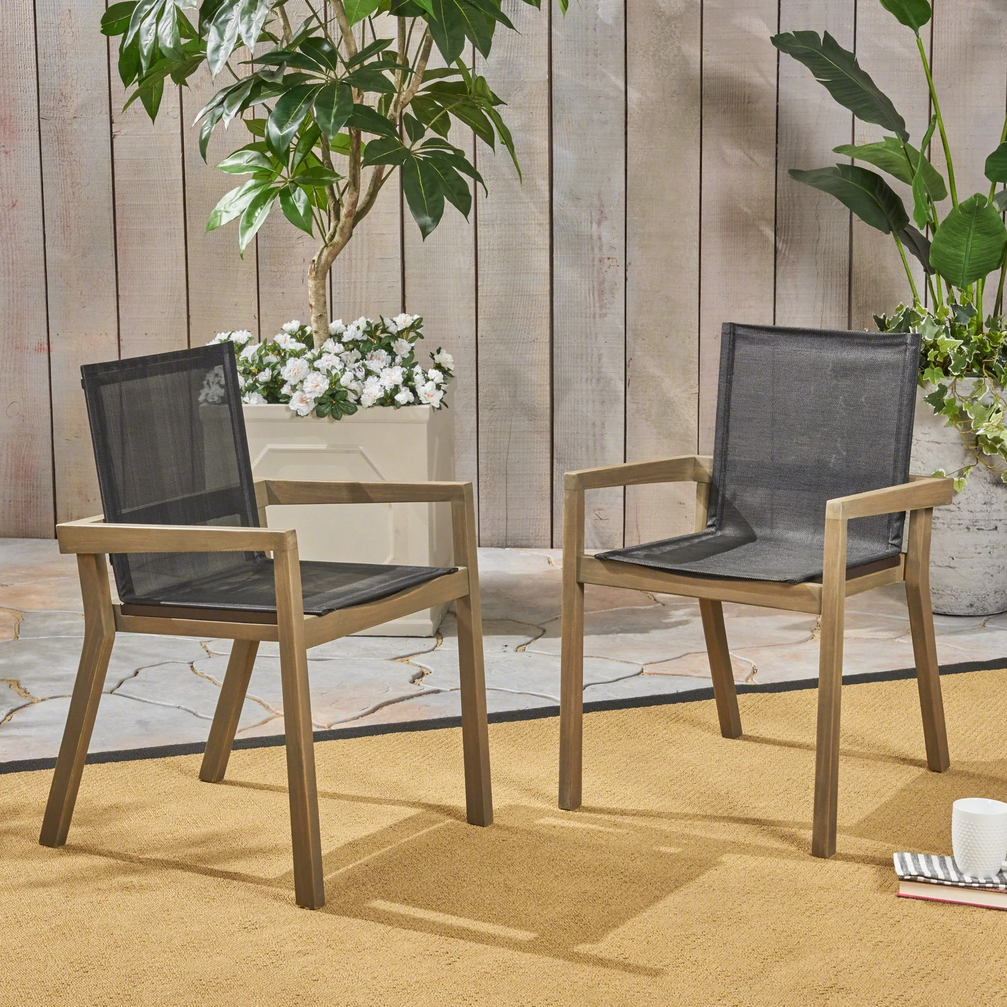 Belfast - Dining Chair With Acacia Wood Frame And Seating (Set of 2) - Image 14
