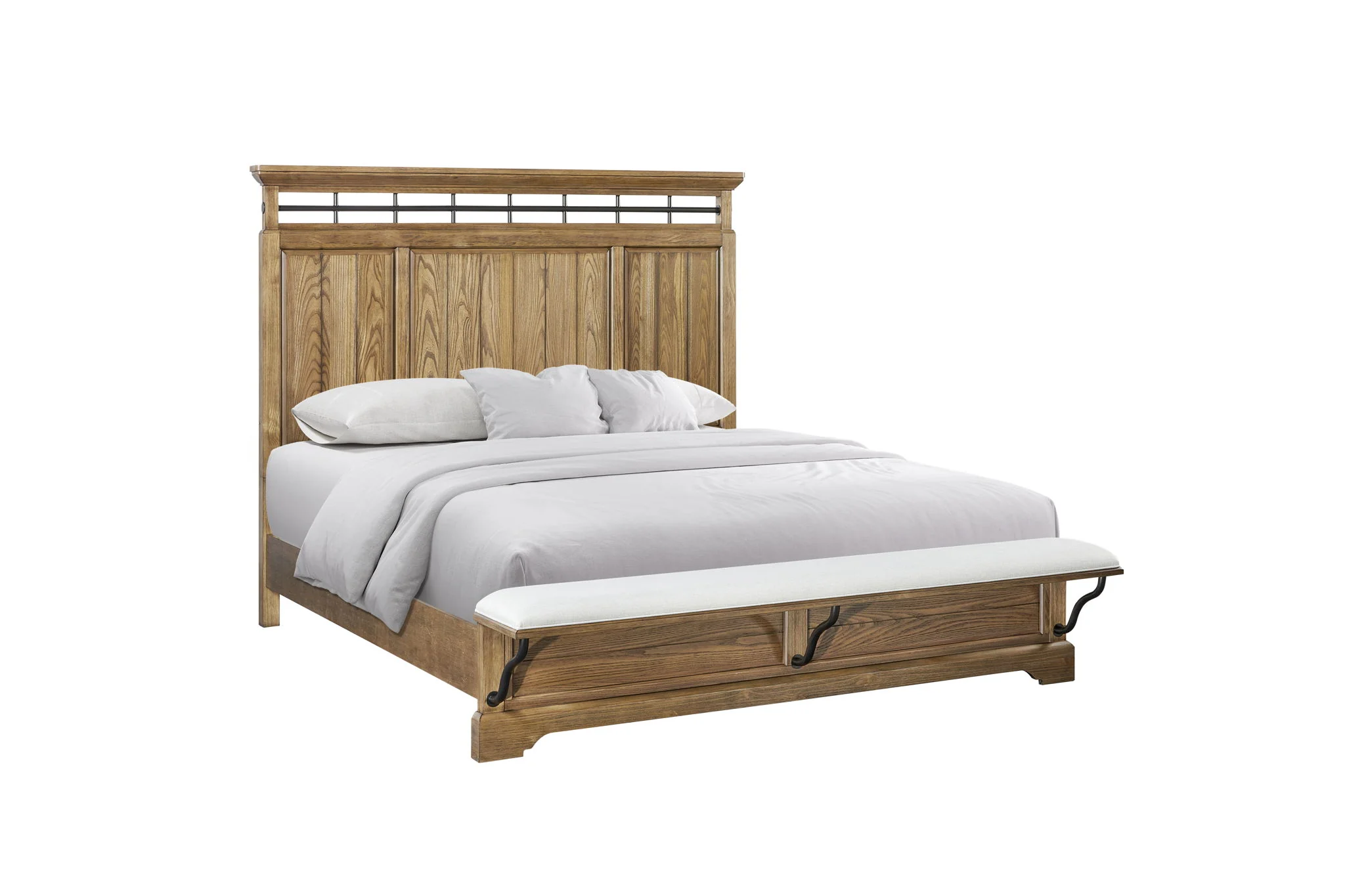 Bellamy Lane - Panel Bed With Bench - Image 5
