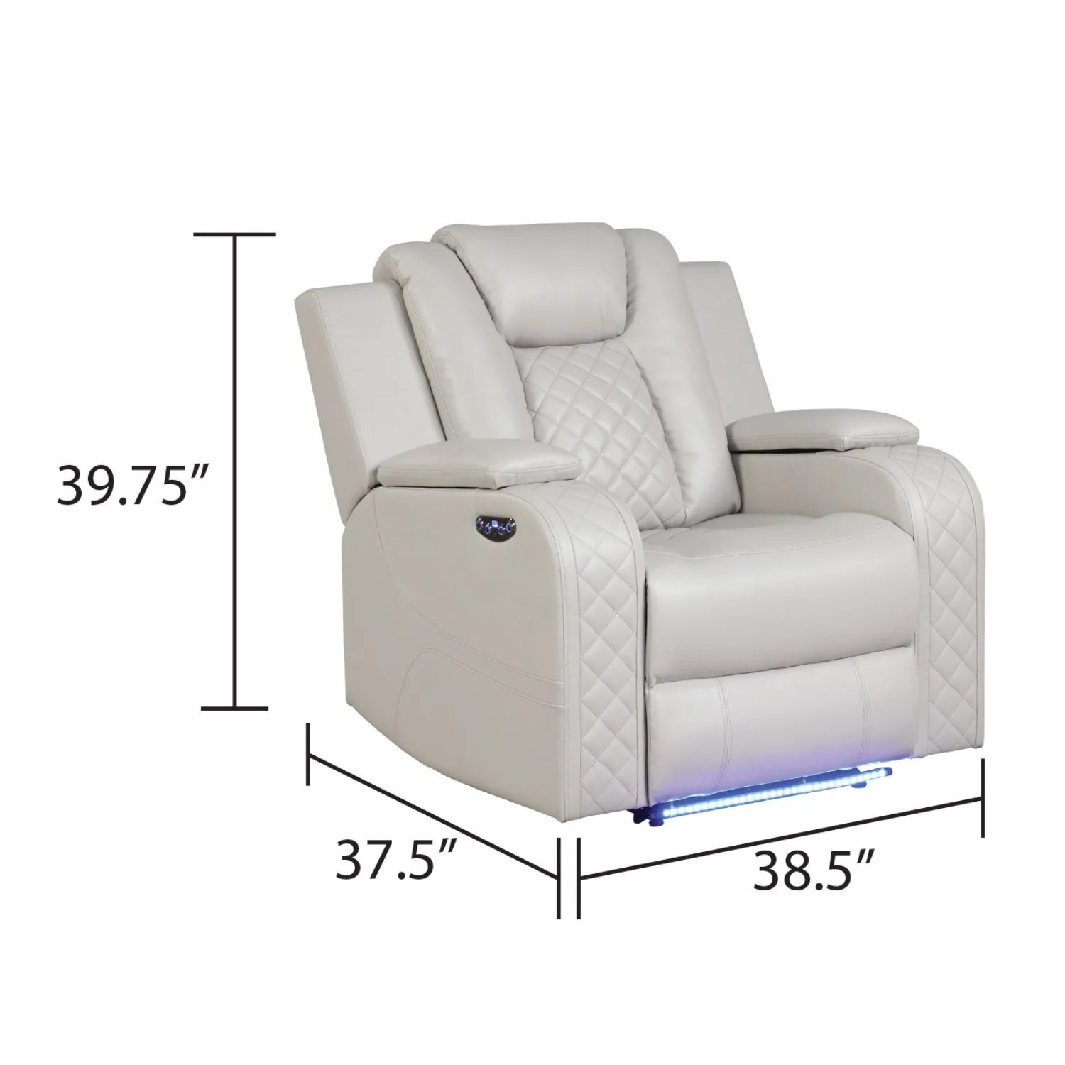 Benz - LED & Power Recliner Chair With Adjustable Headrest - Image 18