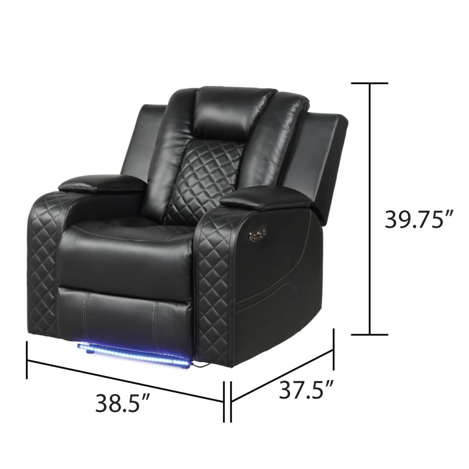Benz - LED & Power Recliner Chair With Adjustable Headrest - Image 26