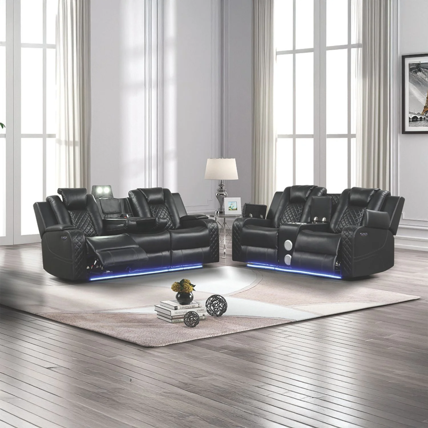 Benz - LED & Power Recliner With Adjustable Headrests And Ambient LED Lighting - Image 8