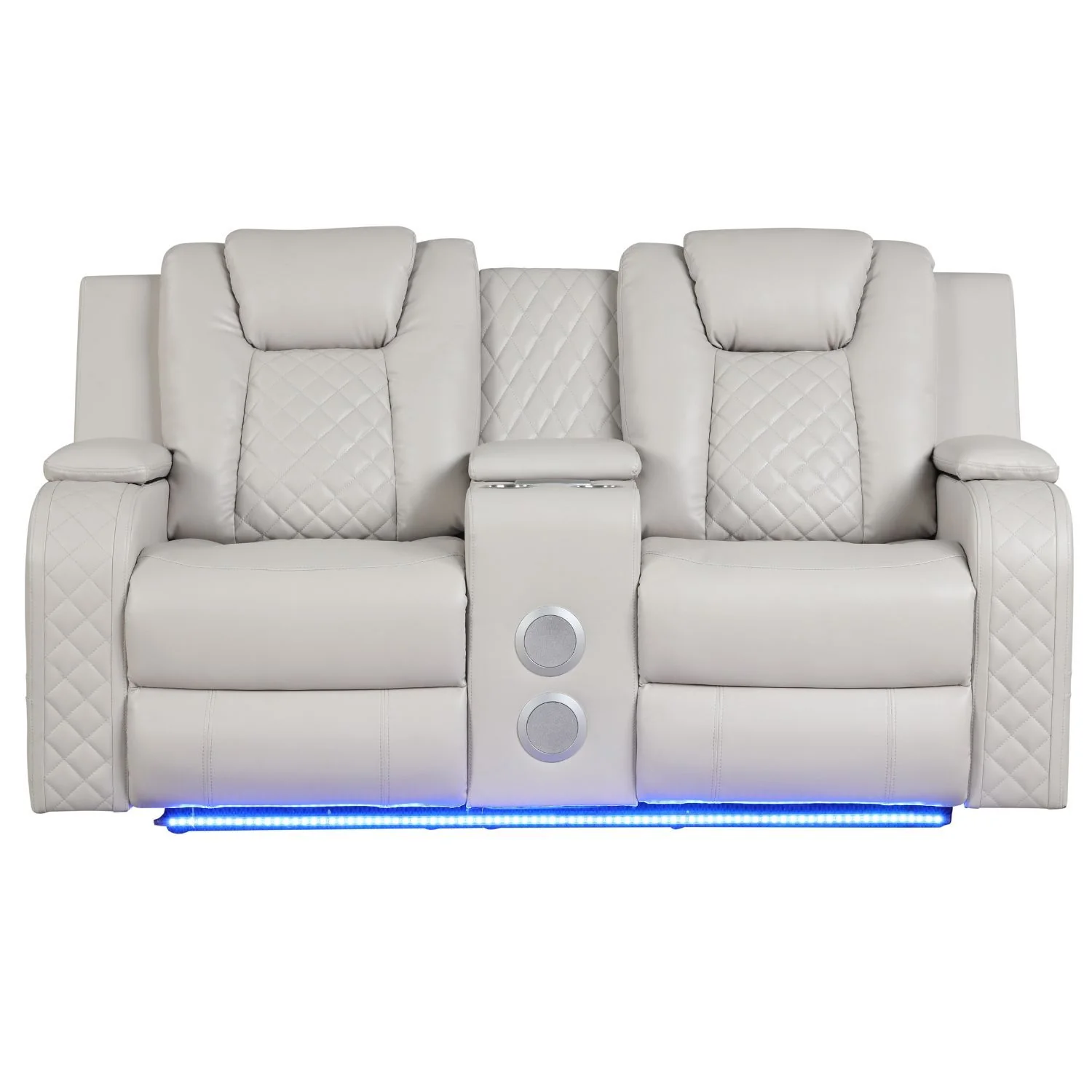 Benz - Power Reclining Loveseat & LED Lighting And Built In USB - Image 10