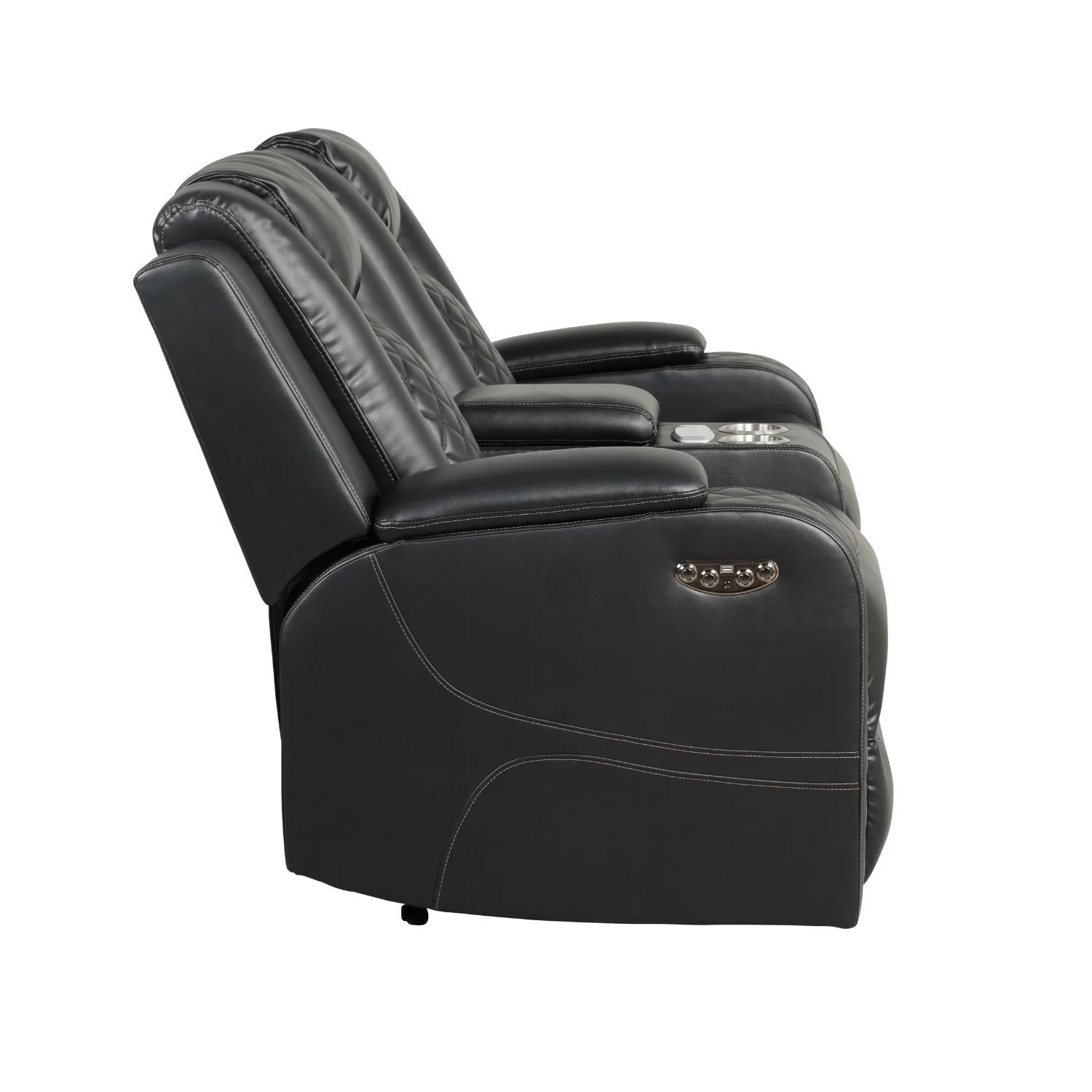 Benz - Power Reclining Loveseat & LED Lighting And Built In USB - Image 13