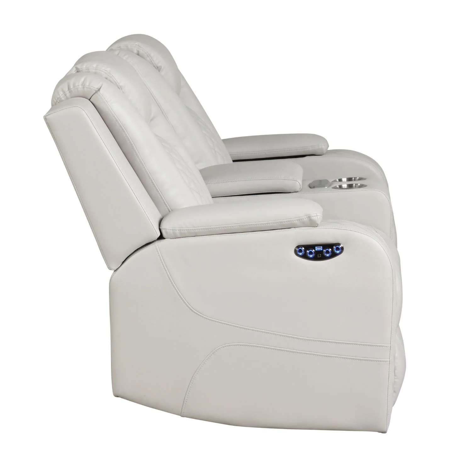 Benz - Power Reclining Loveseat & LED Lighting And Built In USB - Image 15