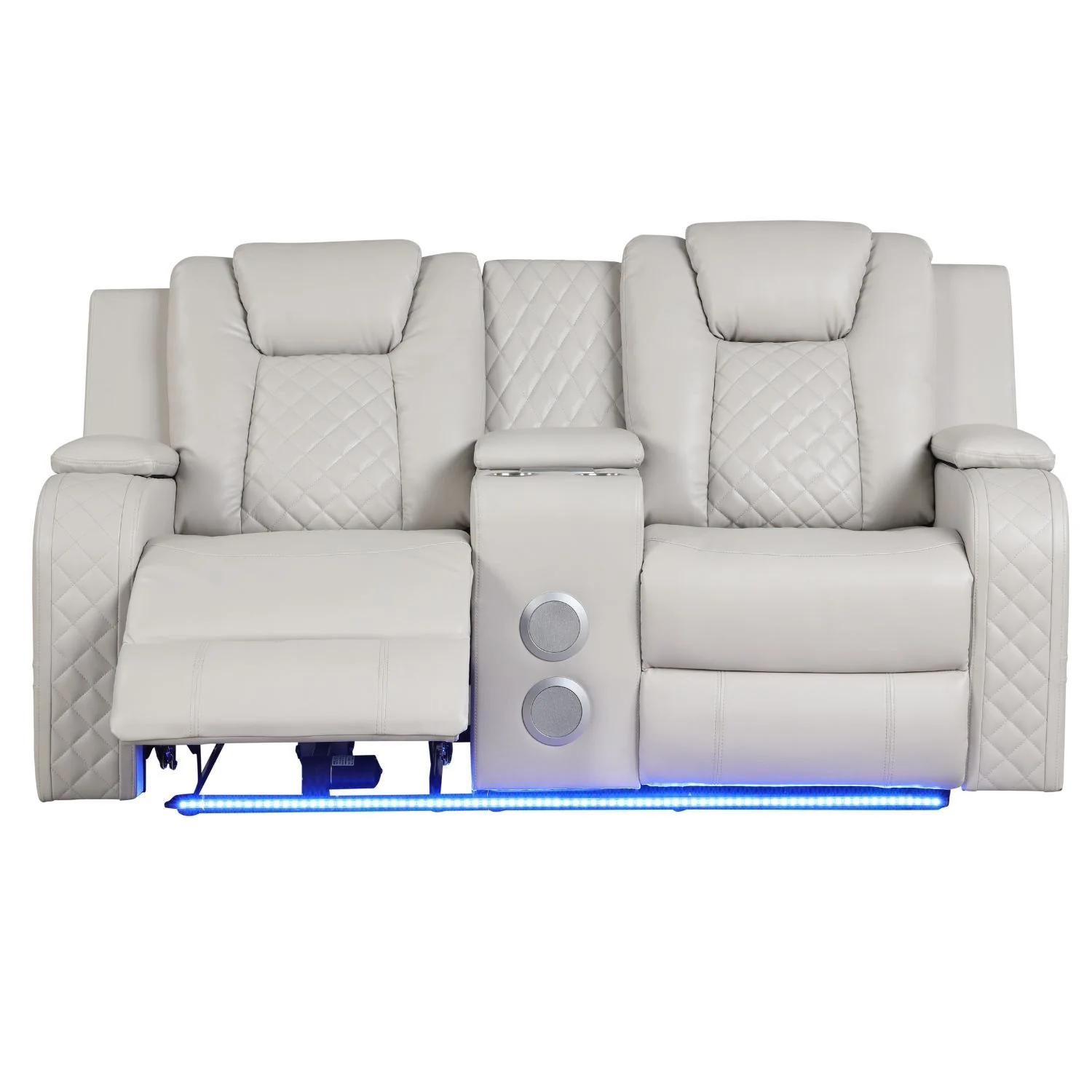 Benz - Power Reclining Loveseat & LED Lighting And Built In USB - Image 16