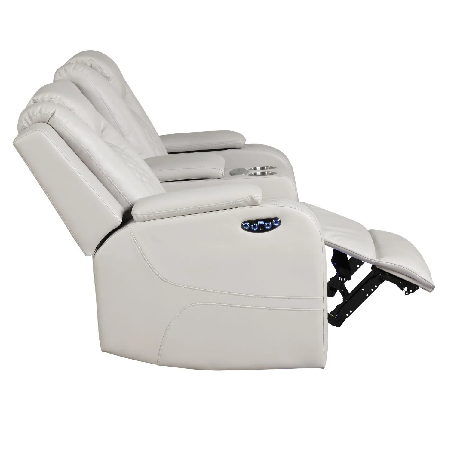 Benz - Power Reclining Loveseat & LED Lighting And Built In USB - Image 17