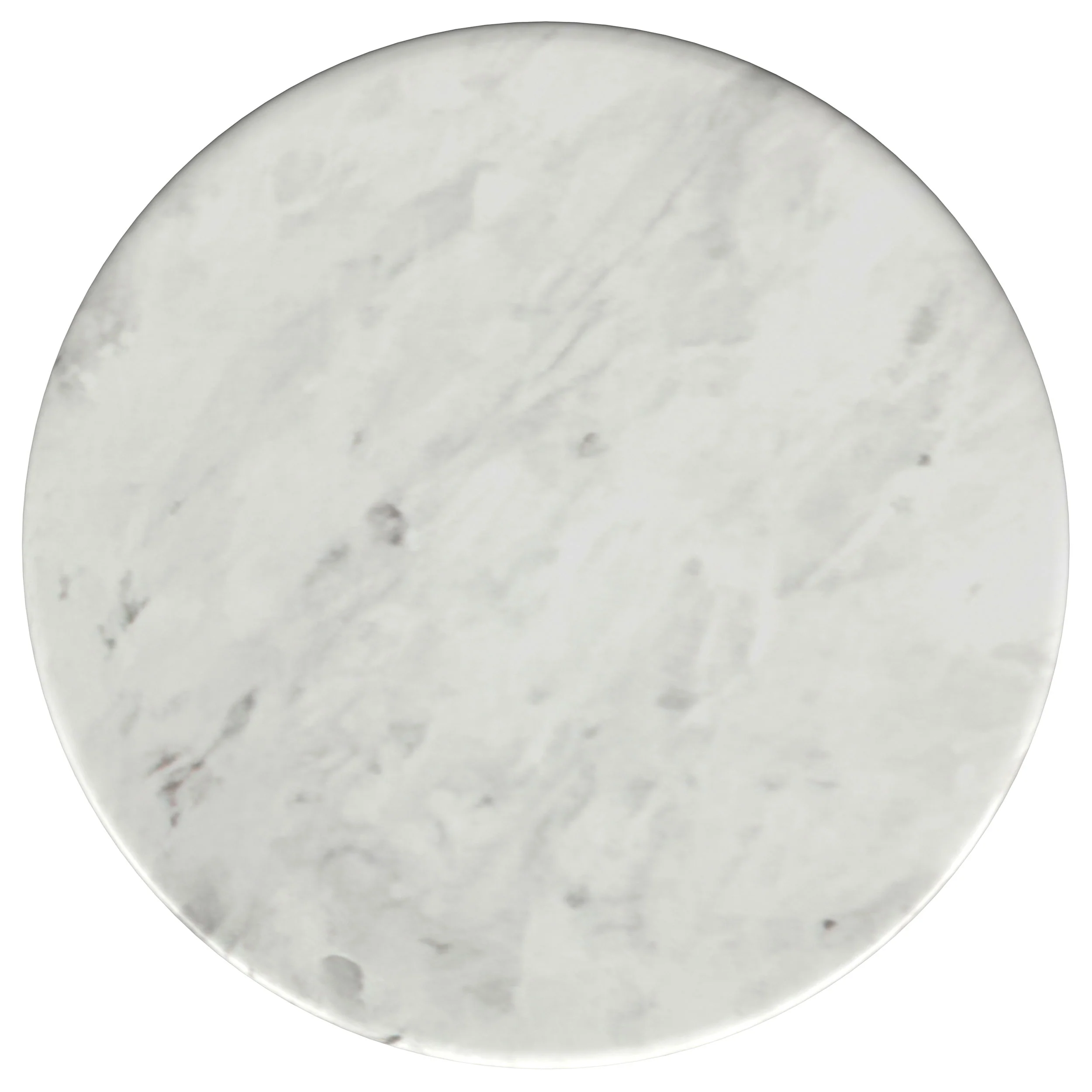 Berkeley Round Marble Top Side Table, White and Brown - Image 7