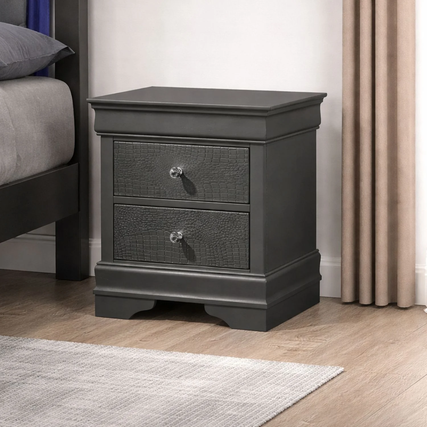 Blaze - 2 Drawer Modern Nightstand - Image 6