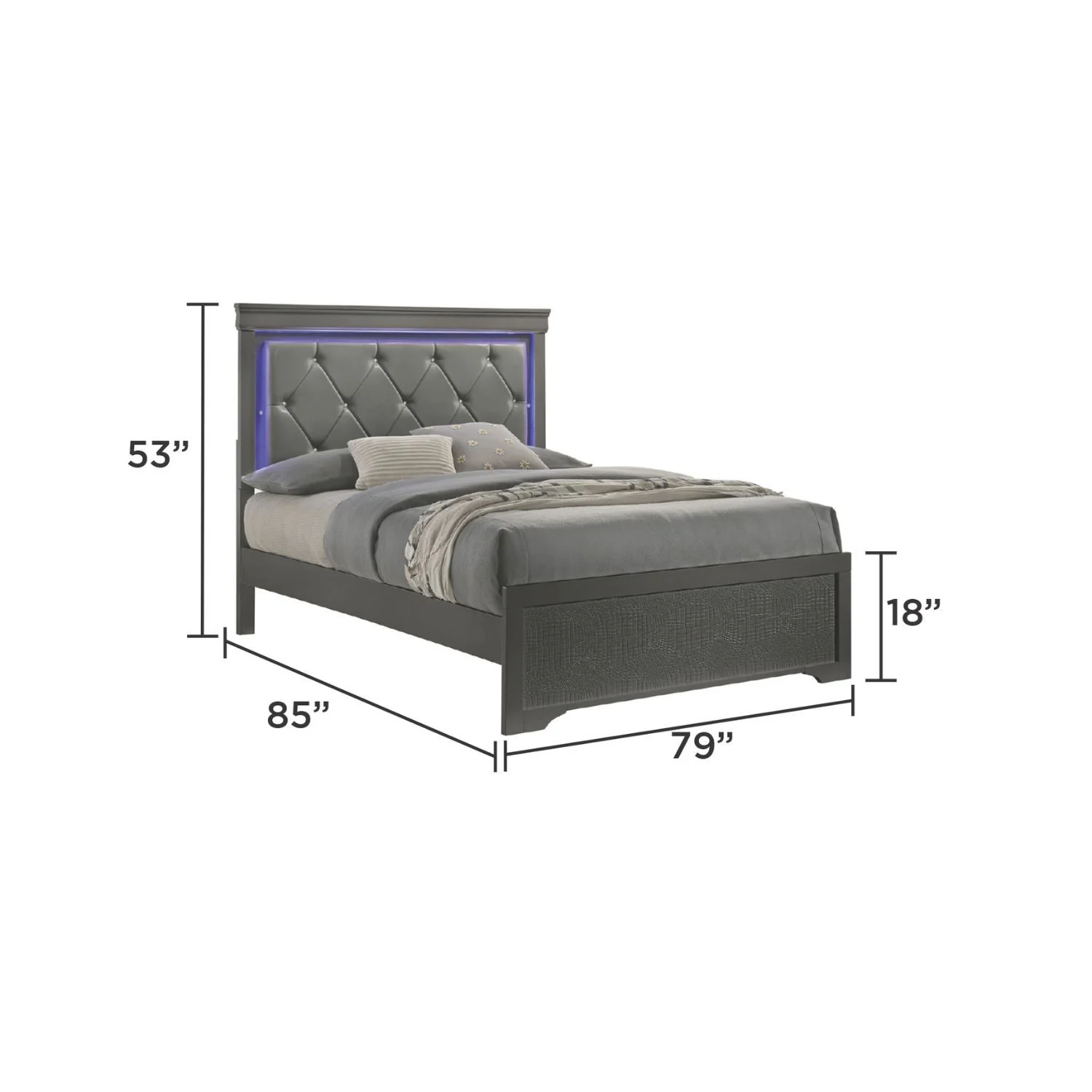 Blaze - Bed With LED Headboard - Image 11