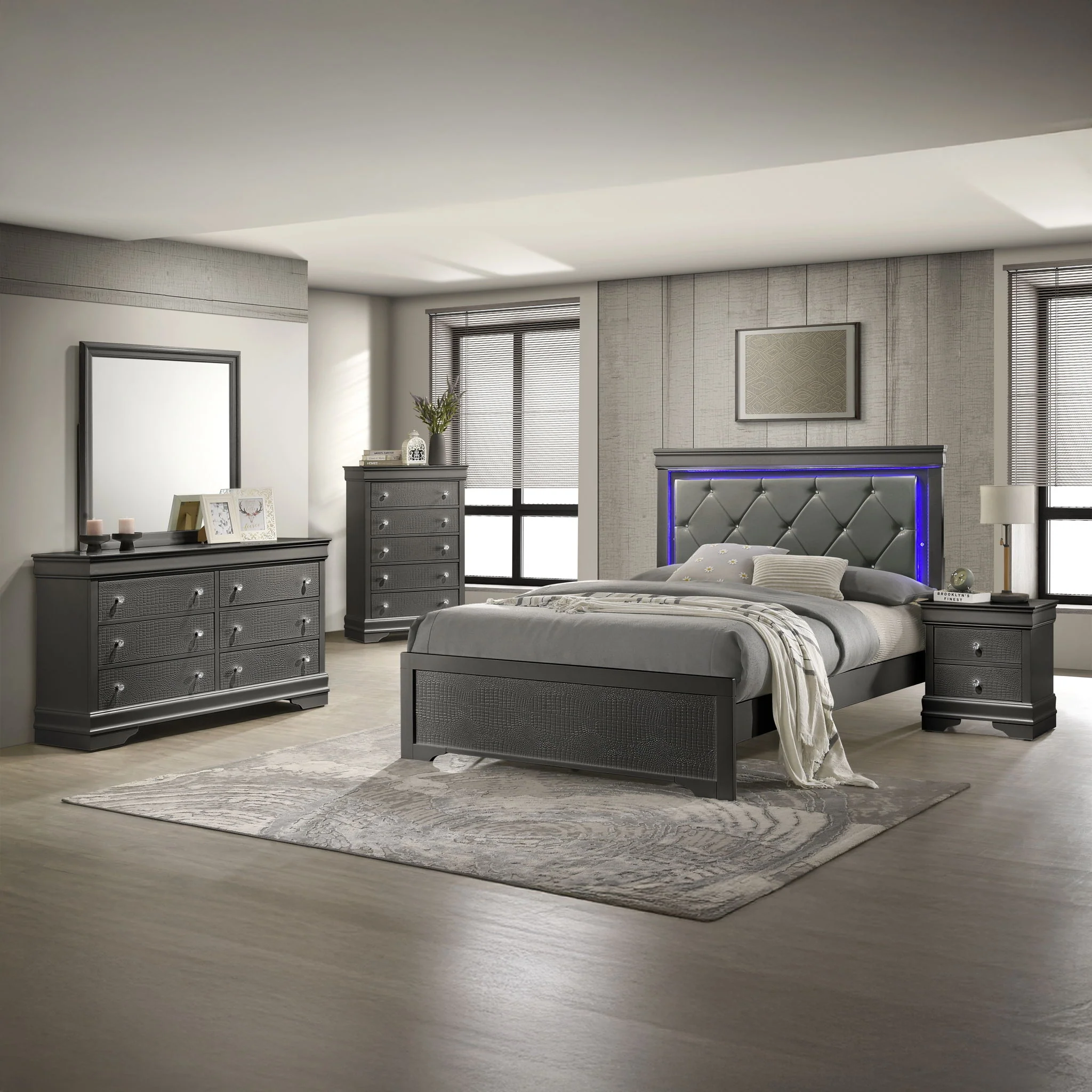 Blaze - Bedroom Set With LED Headboard - Image 10