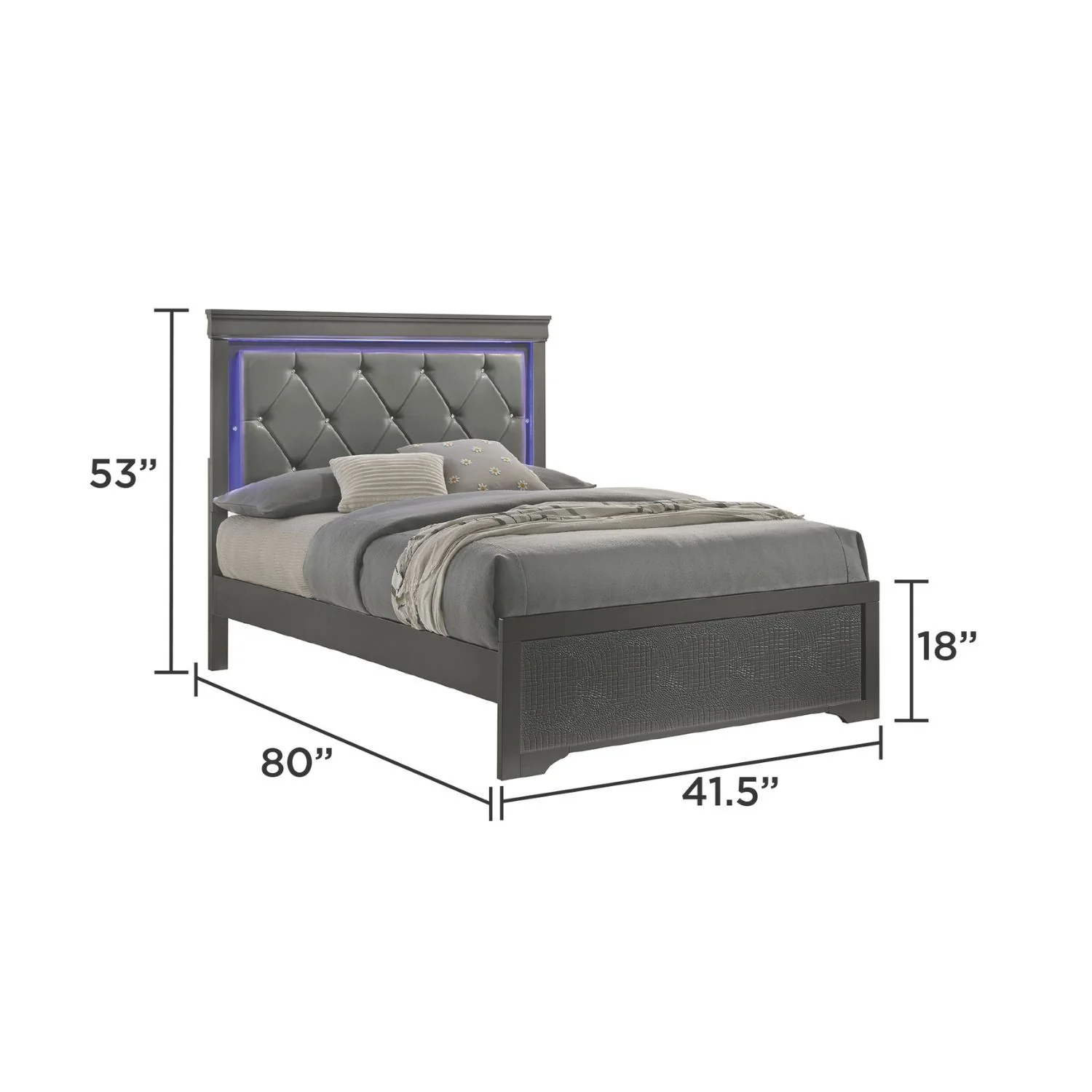 Blaze - Modern Bedroom Set With LED Headboard - Image 10