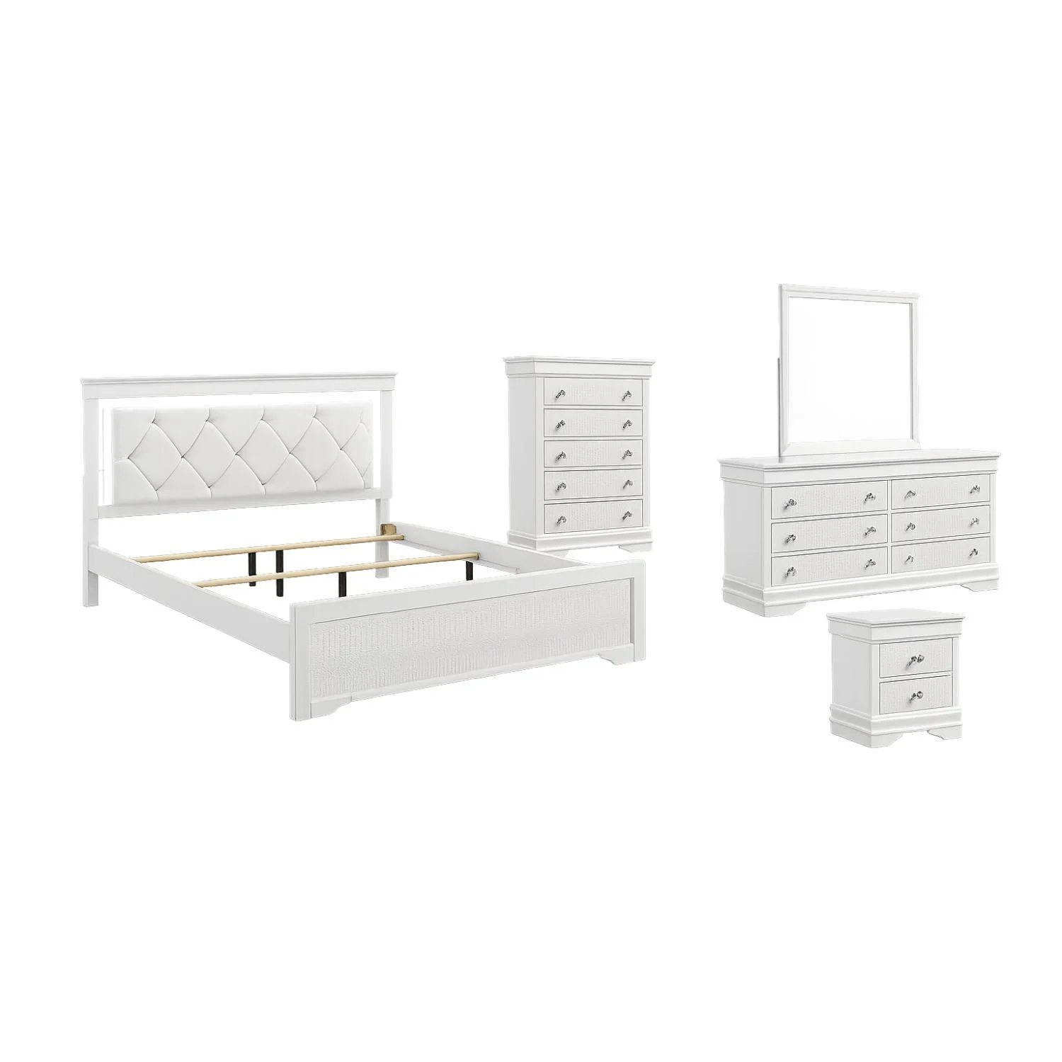 Blaze - Modern Bedroom Set With LED Headboard - Image 2