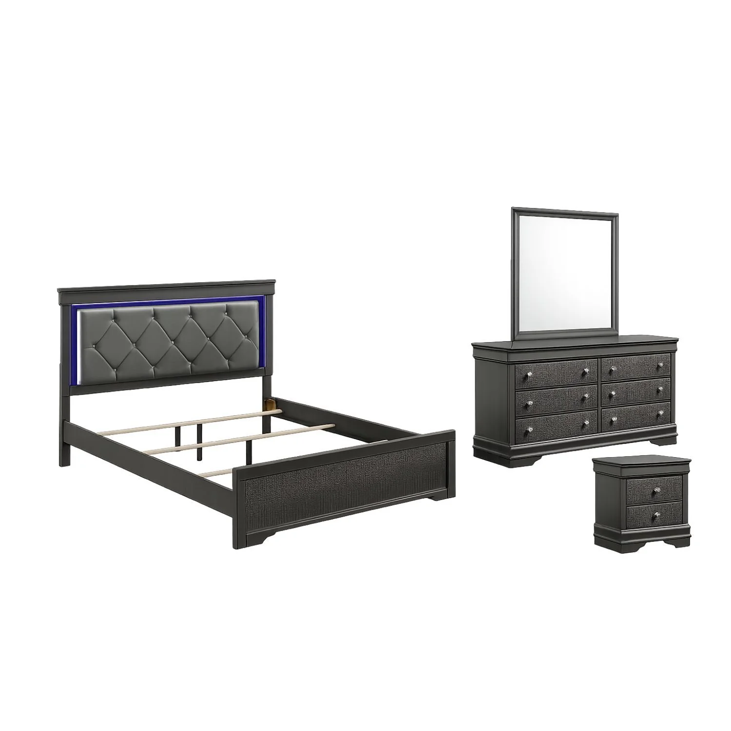 Blaze - Modern Bedroom Set With LED Headboard - Image 4