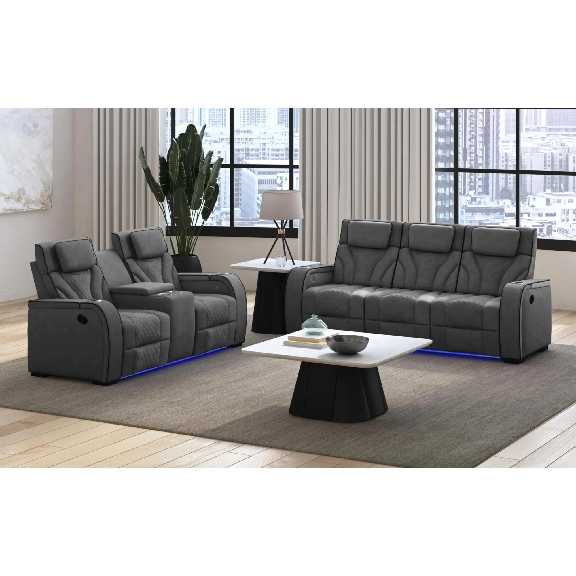 Blitz - Motion Sofa With DDT, Reading Light, Wireless Charger And LED - Image 12