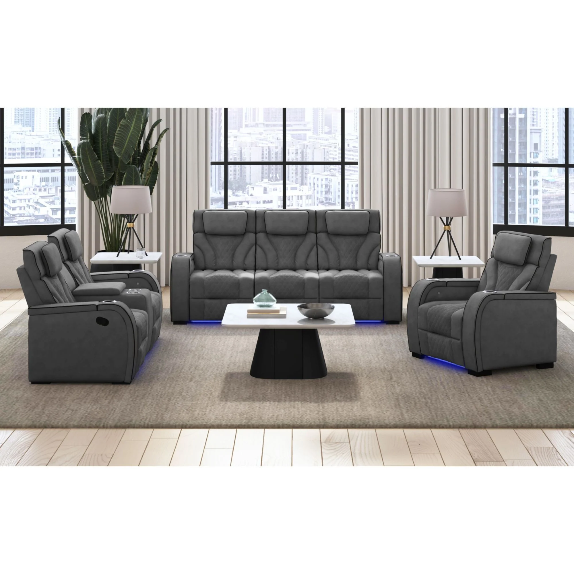 Blitz - Motion Sofa With DDT, Reading Light, Wireless Charger And LED - Image 13