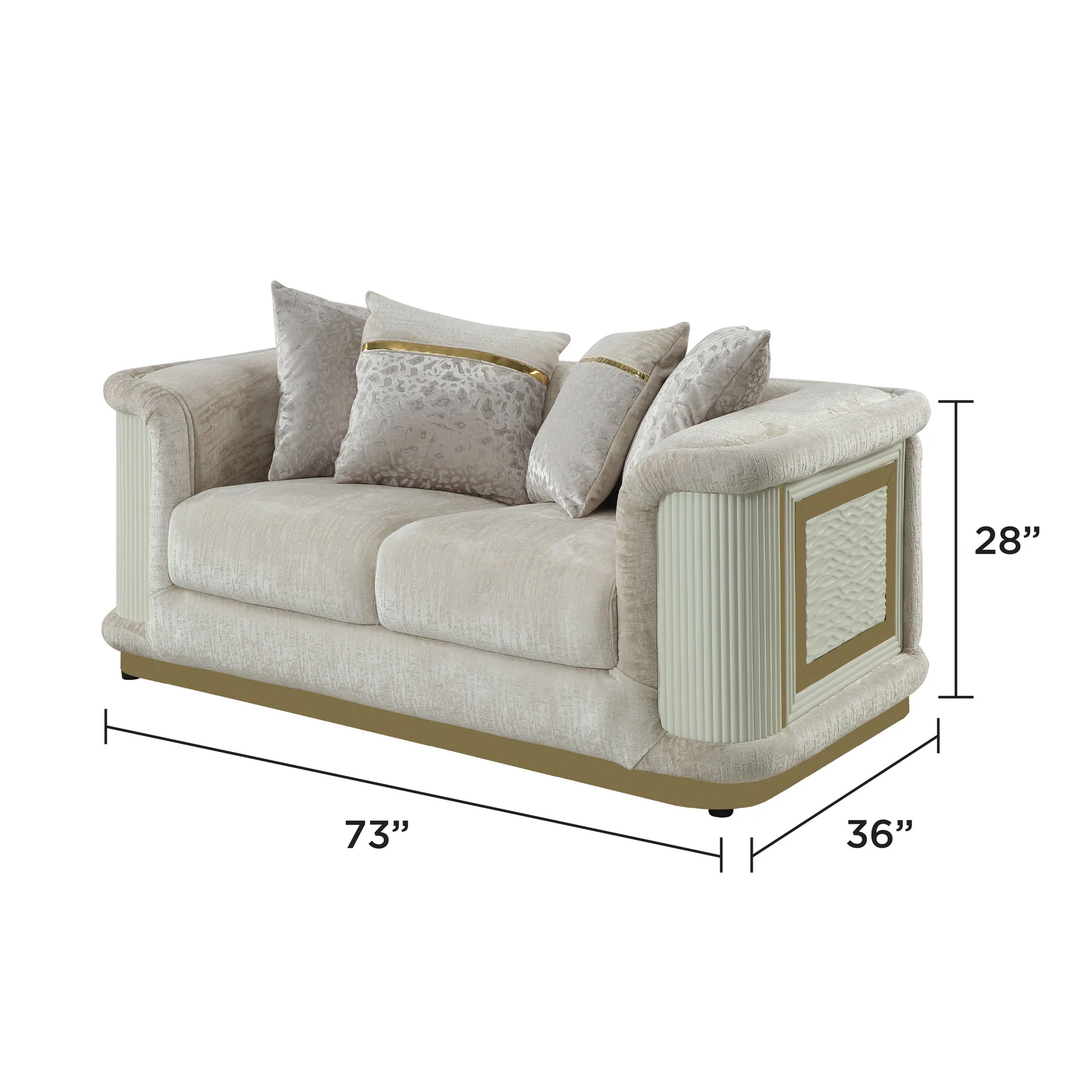 Bona - Loveseat - Cream - Image 3