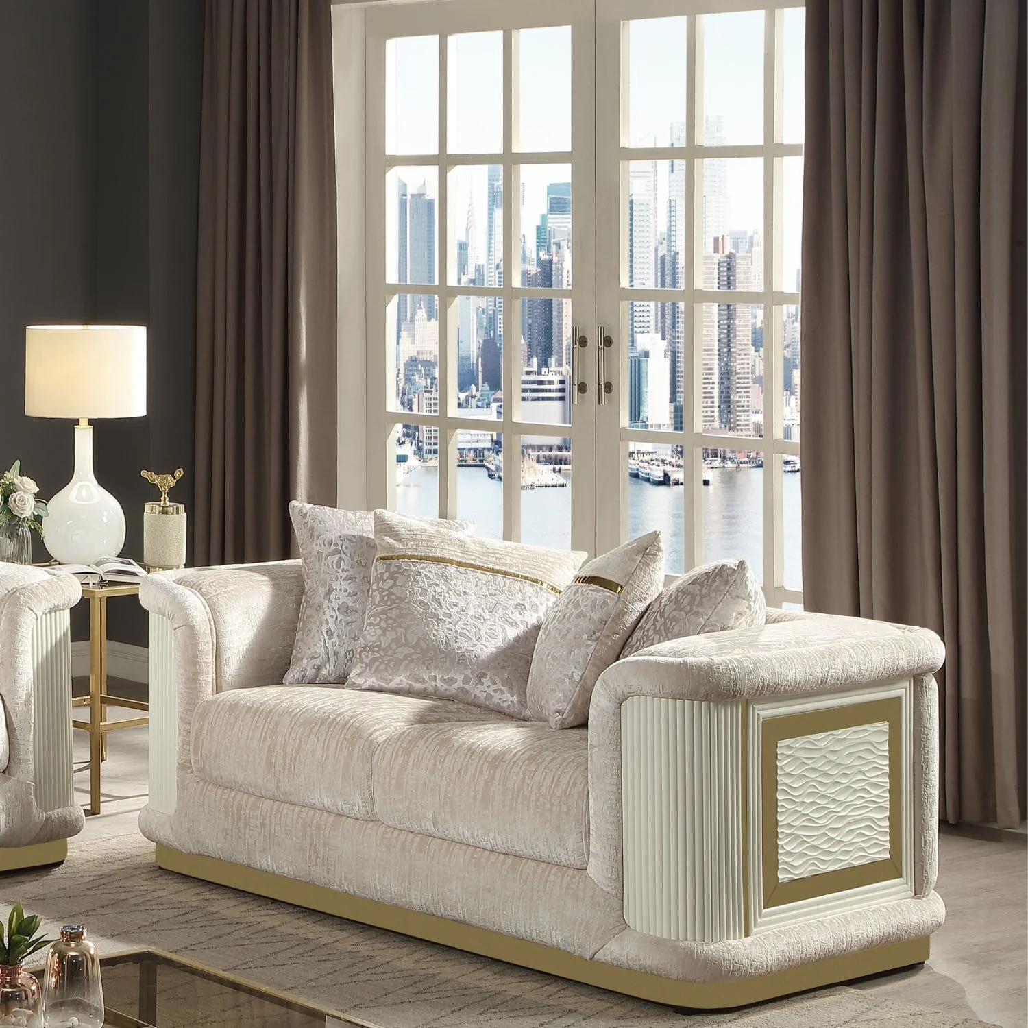 Bona - Loveseat - Cream - Image 5