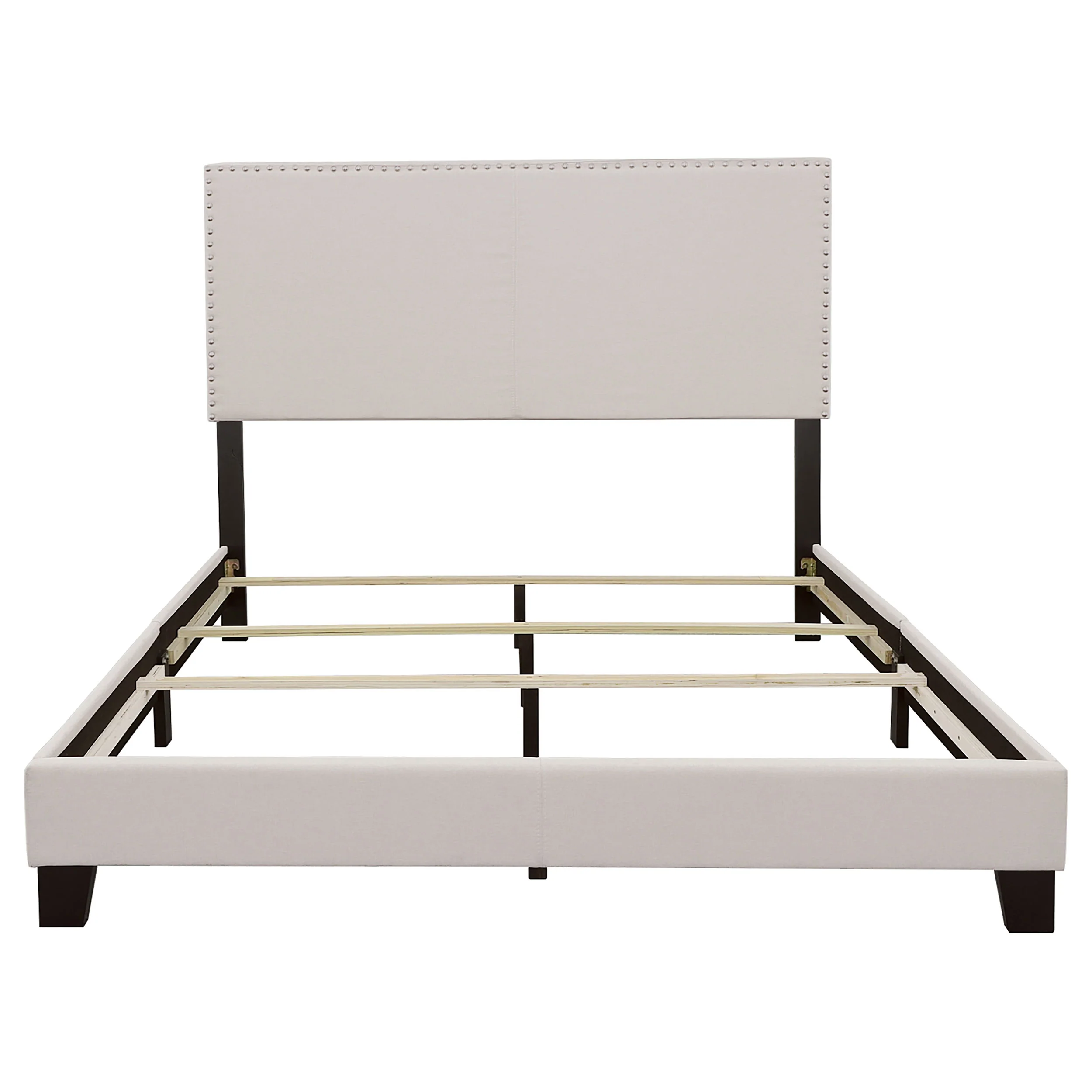 Boyd Upholstered Full Panel Bed in Ivory - Image 2