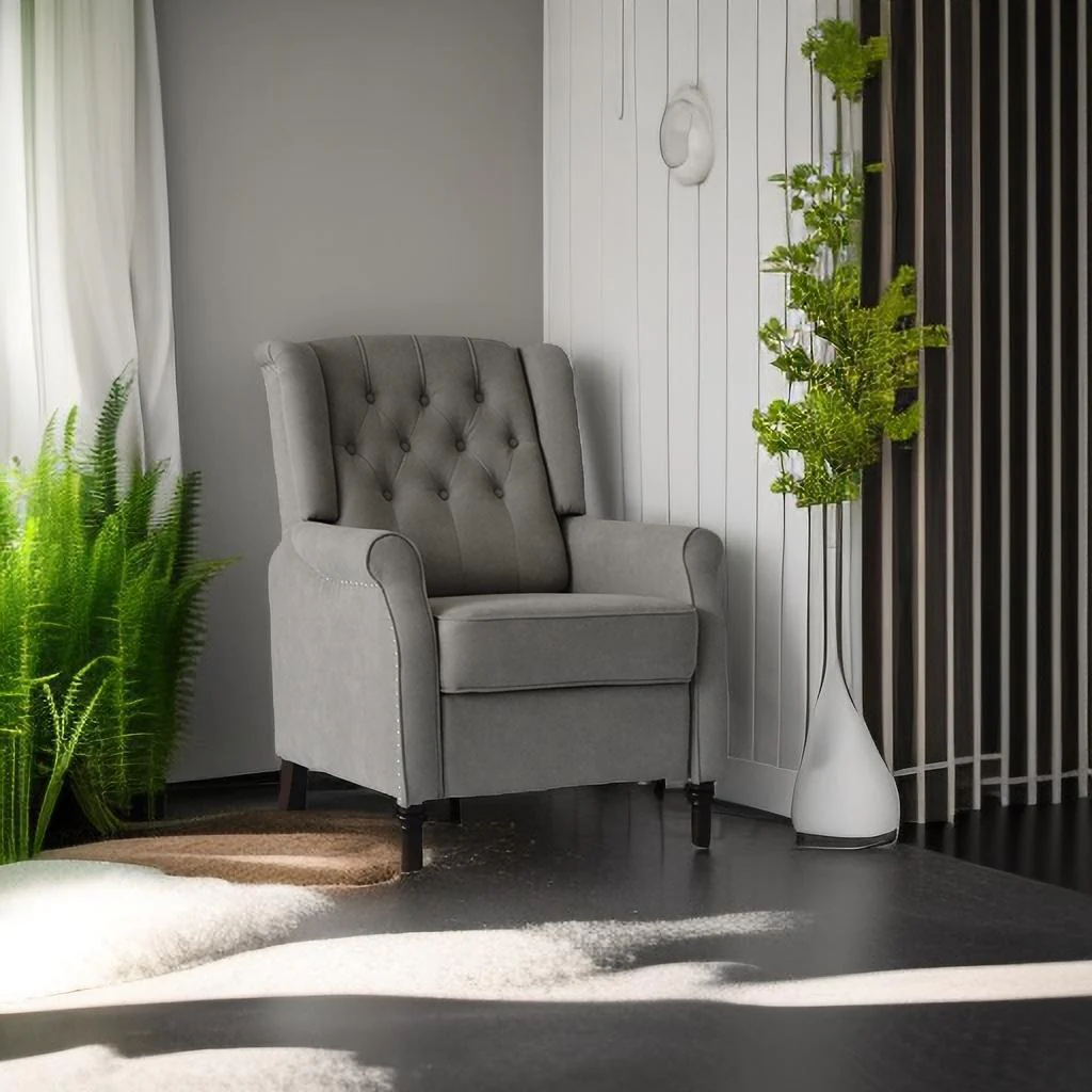 Brand New Recliner Sofa Cozy Soft Living Room Sofa Chair - Light Gray - Image 7