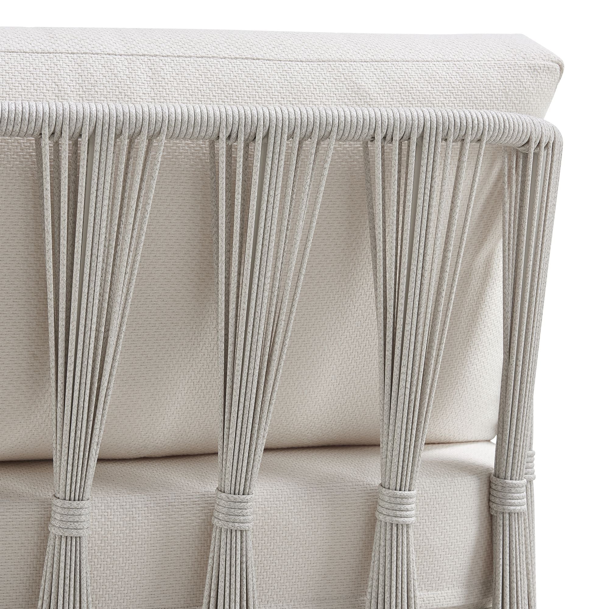 Breeze - Metal Outdoor Sofa With Cushions - Pearl / Cream - Image 9